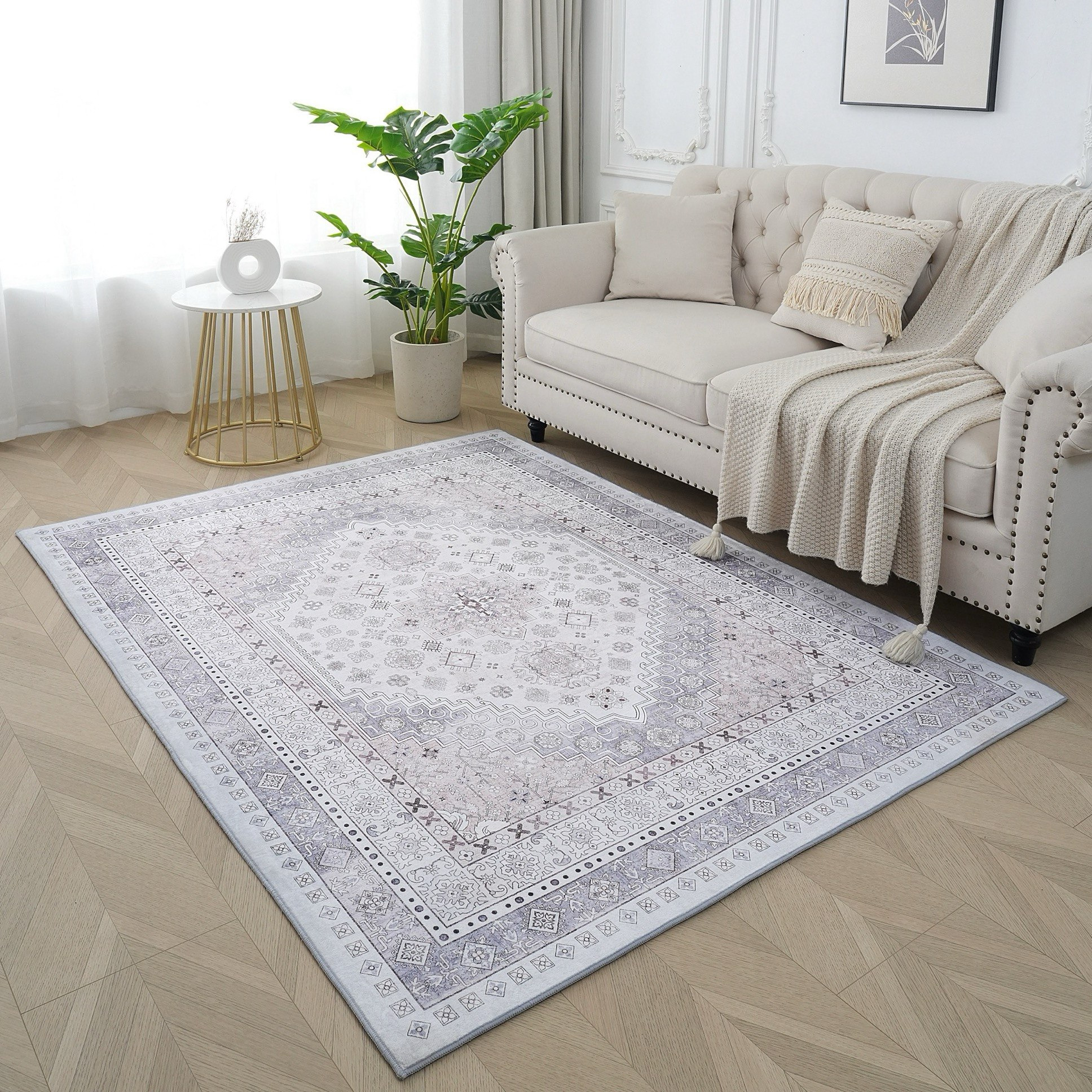 Wells Rabia Printed Flannel Rug - 150x200 cm-hbxdecorandfurnishings-floorcoverings-rugs-image-1