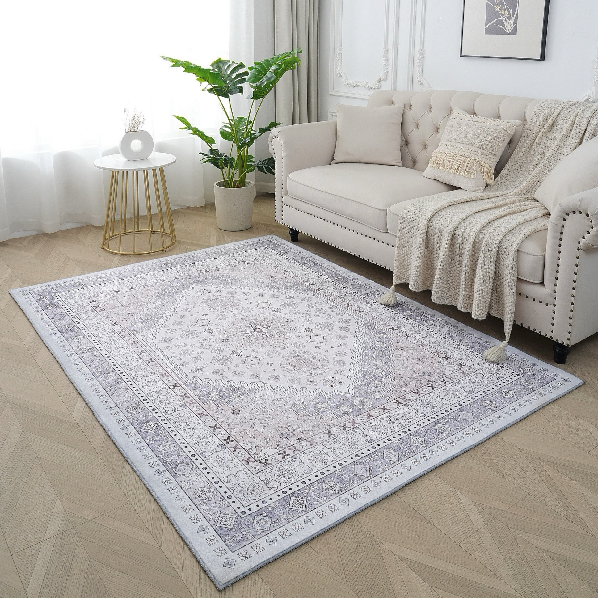Wells Rabia Printed Flannel Rug - 250x360 cm-hbxdecorandfurnishings-floorcoverings-rugs-image-1