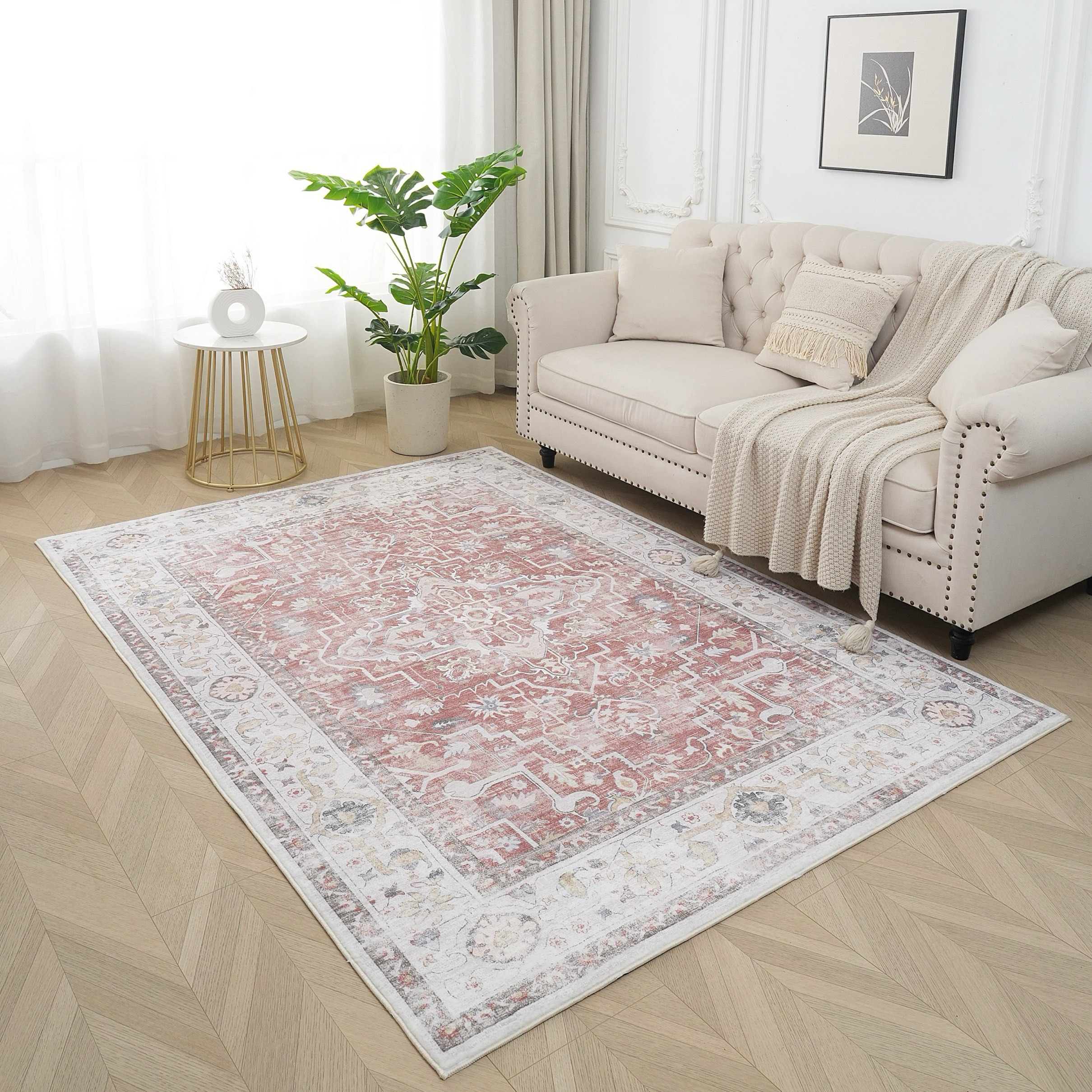 Milan Leyton Printed Plush Fur Rug - 160x230 cm-hbxdecorandfurnishings-floorcoverings-rugs-image-1