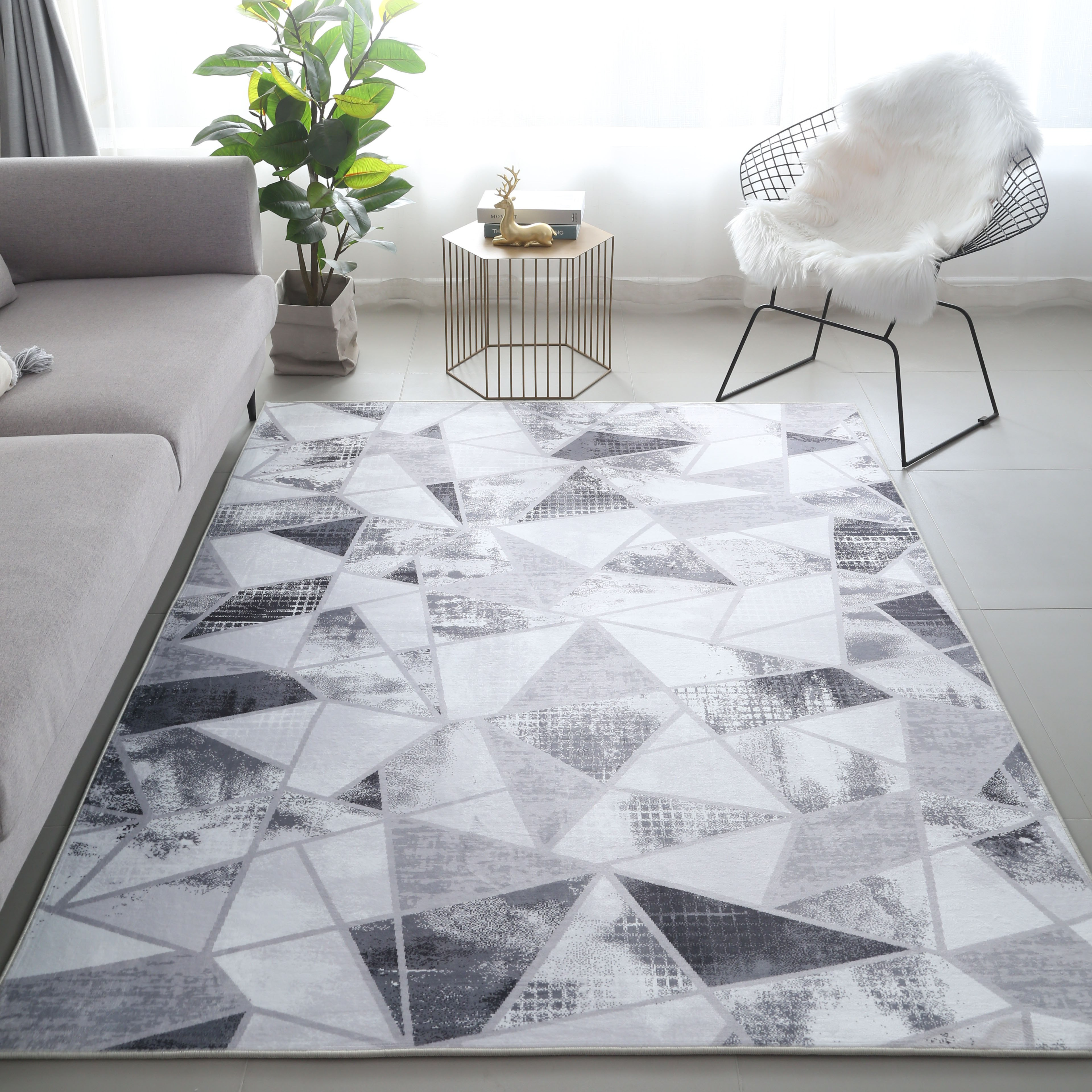 Wells Mia Printed Flannel Rug- 150x200 cm-hbxdecorandfurnishings-floorcoverings-rugs-image-1