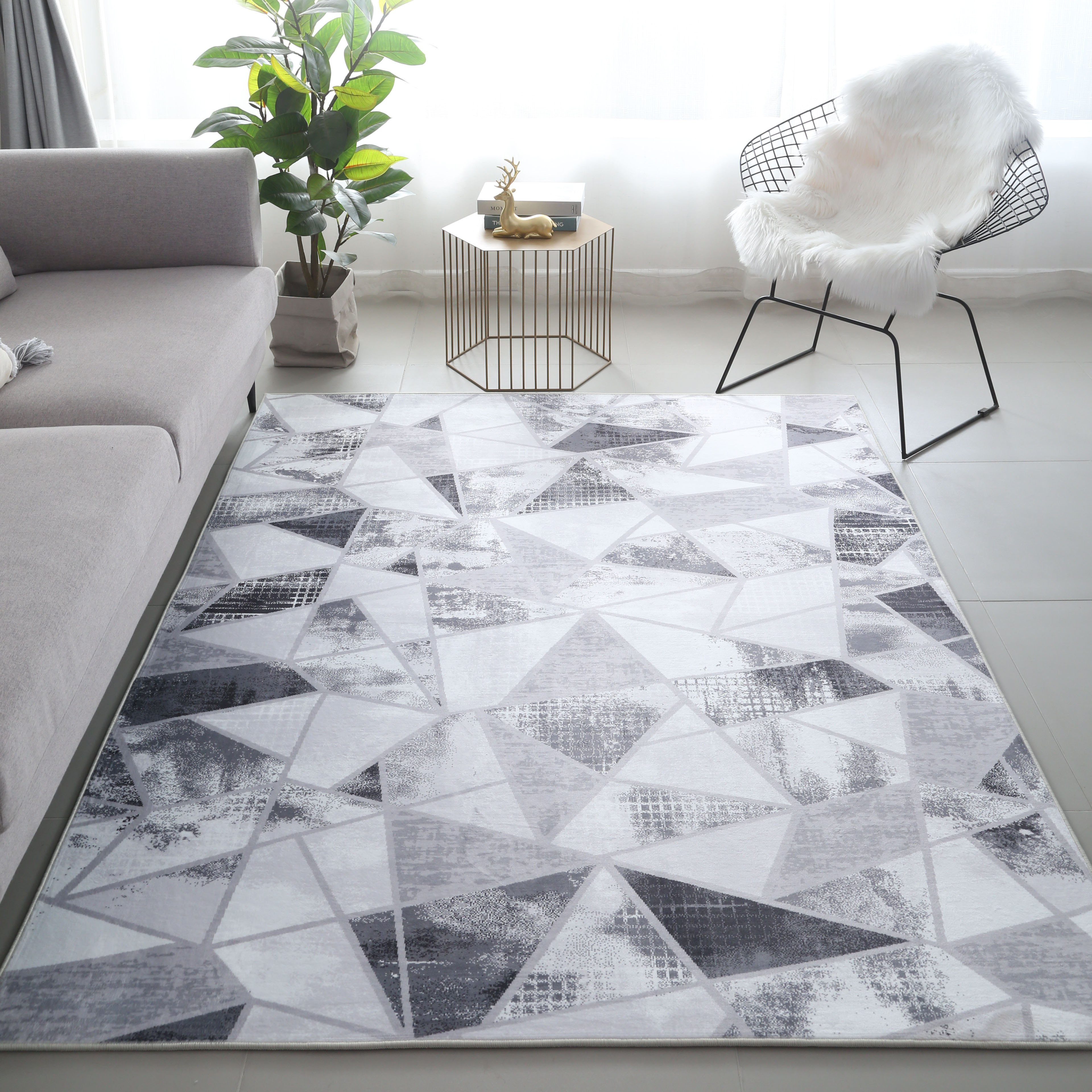 Wells Mia Printed Flannel Rug - 200x300 cm-hbxdecorandfurnishings-floorcoverings-rugs-image-1