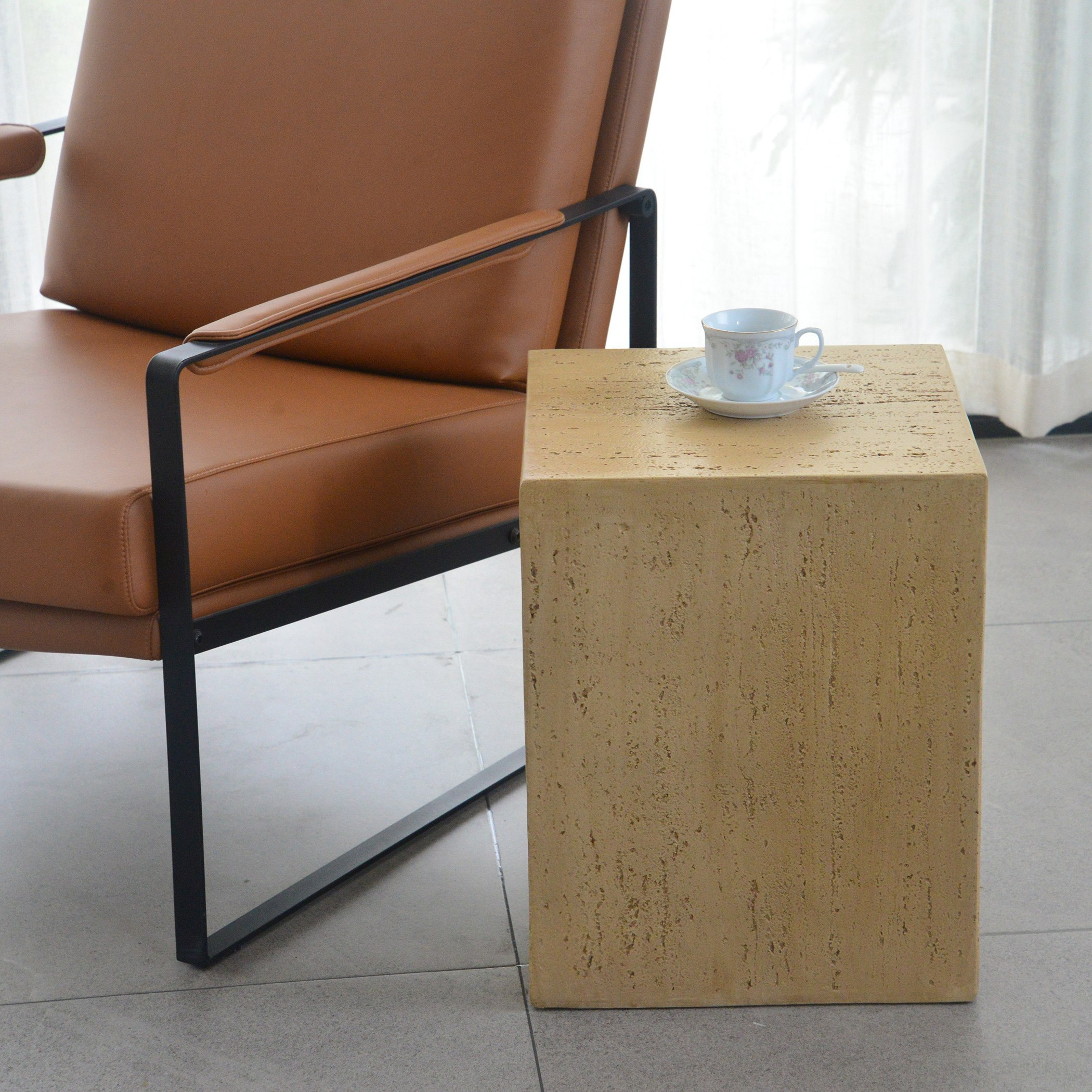 Spazio Faux Travertine End Table-PROMO_HB_SA_HBX10_TH1000_NEW_031025-image-1