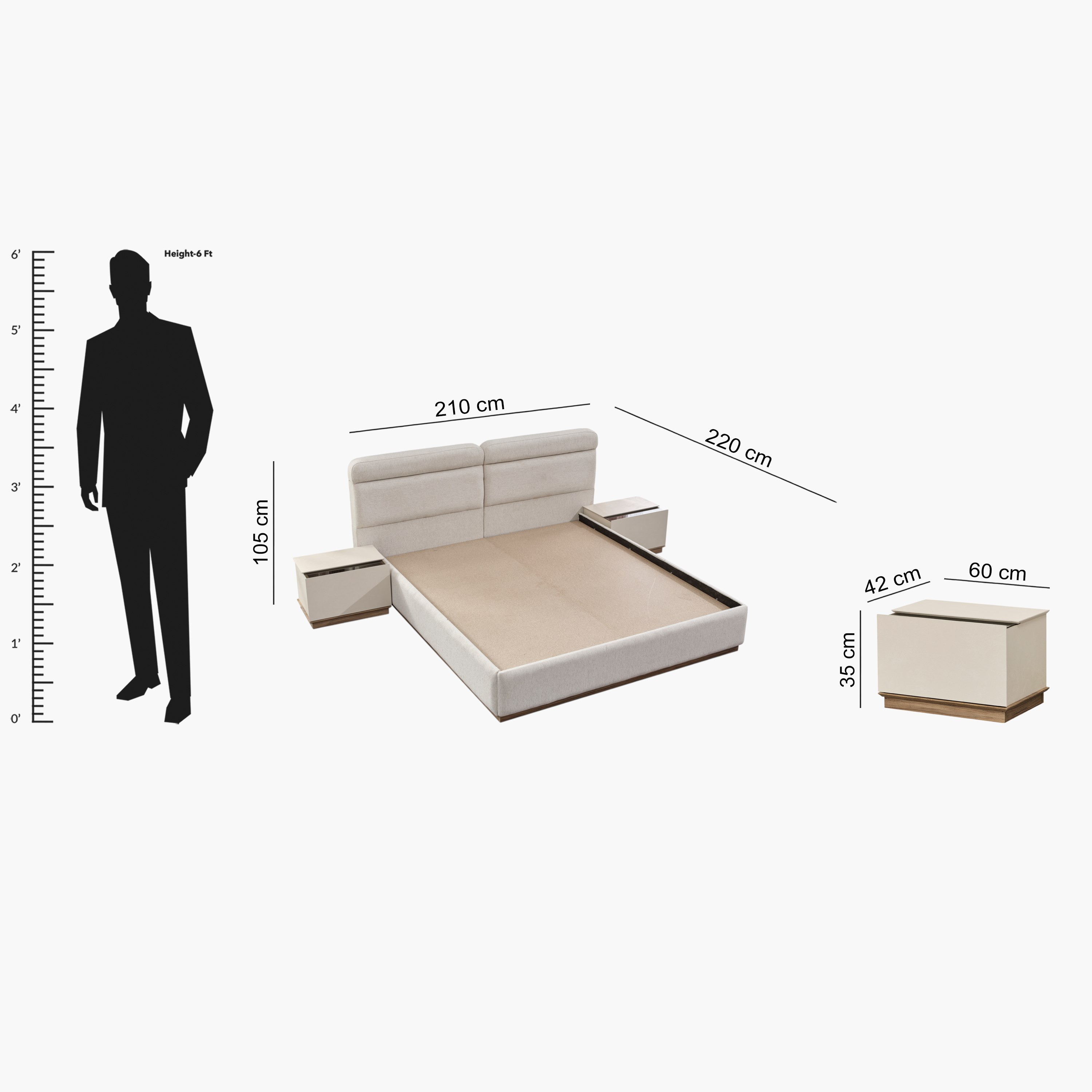 Leona 6-Piece King Bedroom Set - 180x200 cm-hbxbedroom-bedsandbedsets-bedroomsets-king-image-19