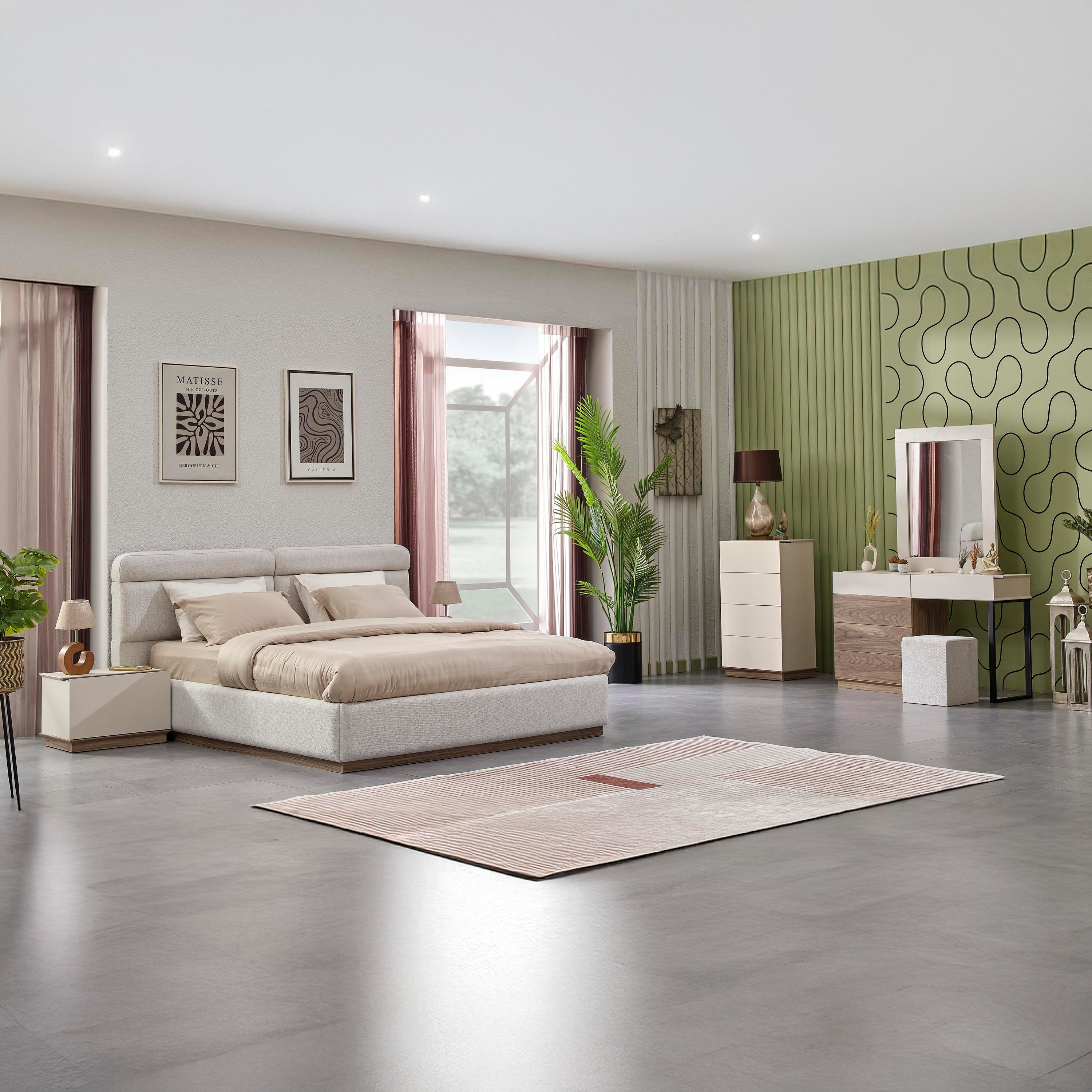Leona 6-Piece King Bedroom Set - 180x200 cm-hbxbedroom-bedsandbedsets-bedroomsets-king-image-2
