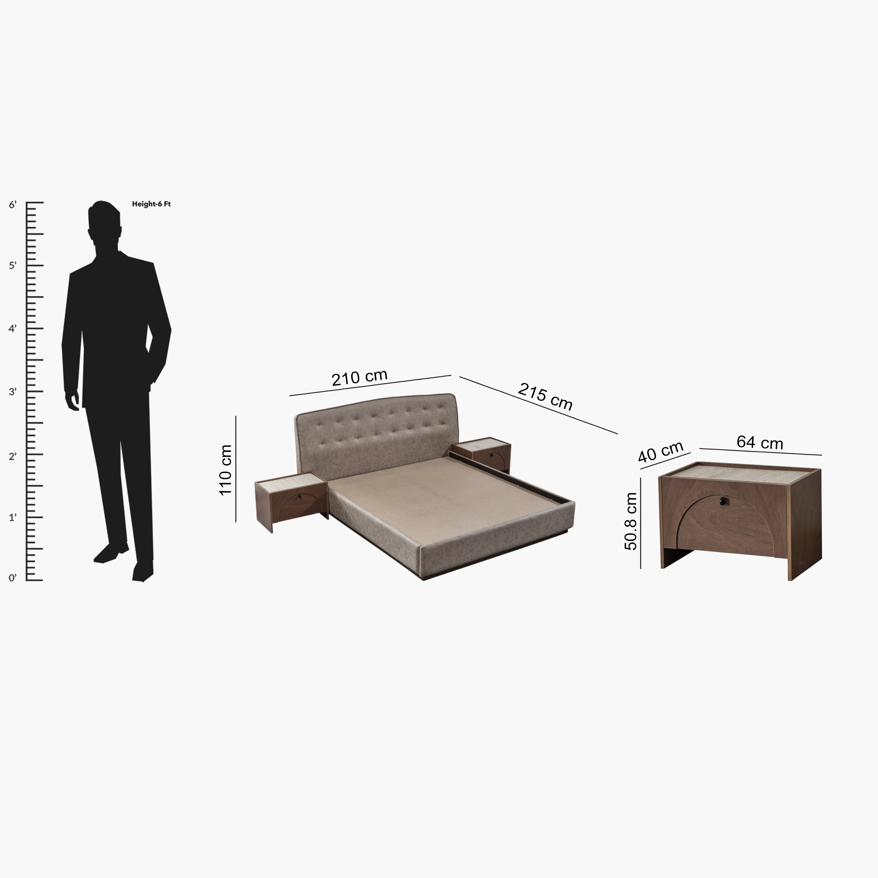 طقم غرفة نوم كينج 5 قطع من لويسيا - 180x200 سم-hbxbedroom-bedsandbedsets-bedroomsets-king-image-19