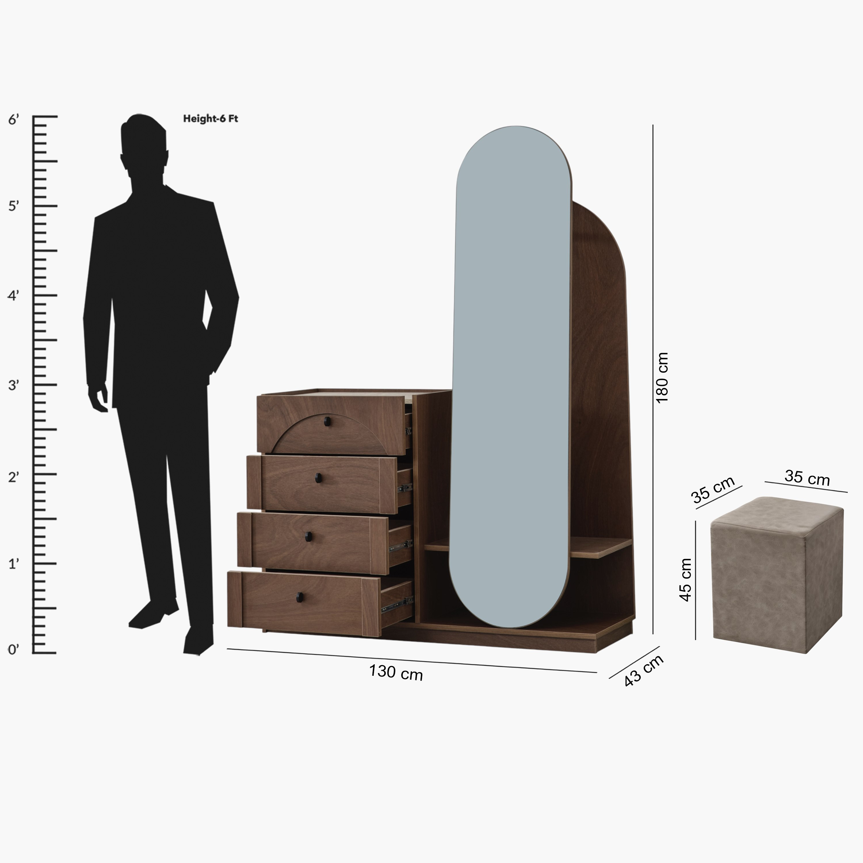 طقم غرفة نوم كينج 5 قطع من لويسيا - 180x200 سم-hbxbedroom-bedsandbedsets-bedroomsets-king-image-20