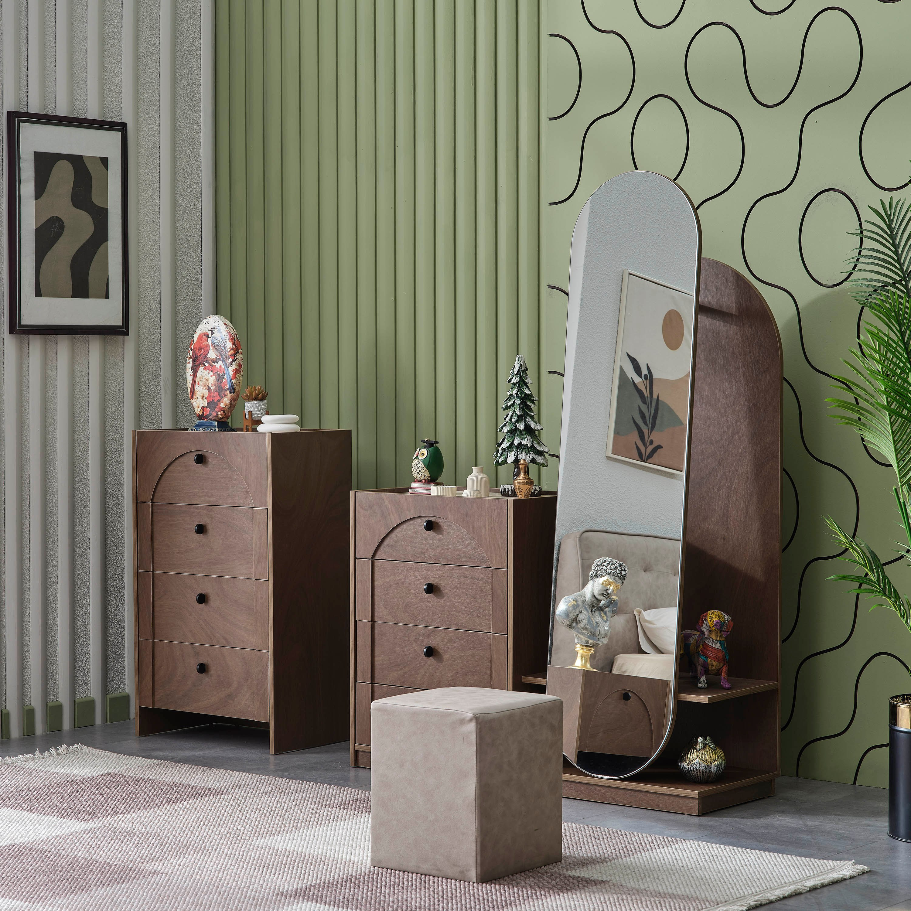 طقم غرفة نوم كينج 5 قطع من لويسيا - 180x200 سم-hbxbedroom-bedsandbedsets-bedroomsets-king-image-8