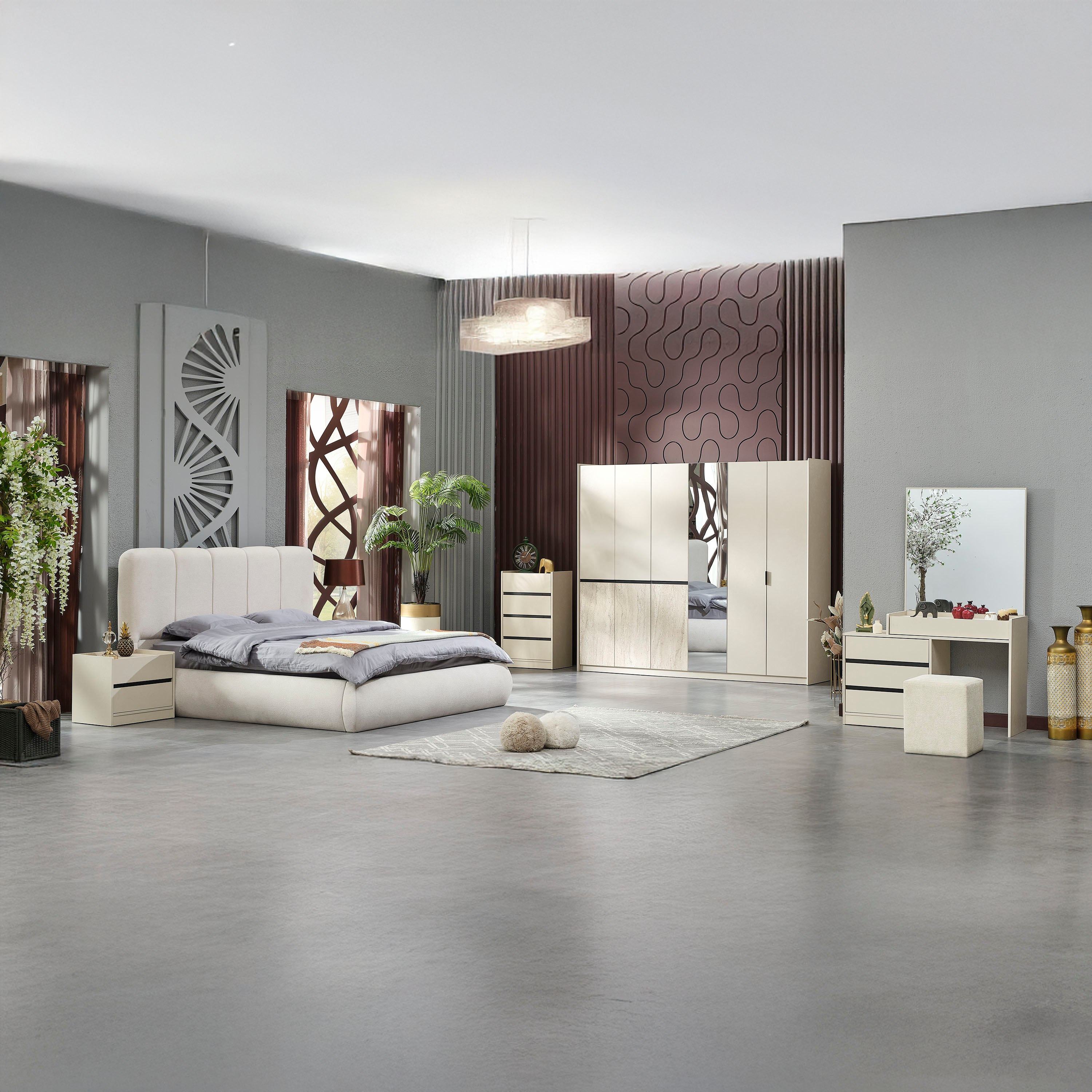 Melbourne 6-Door Wardrobe with Mirror-hbxfurniture-wardrobes-image-5