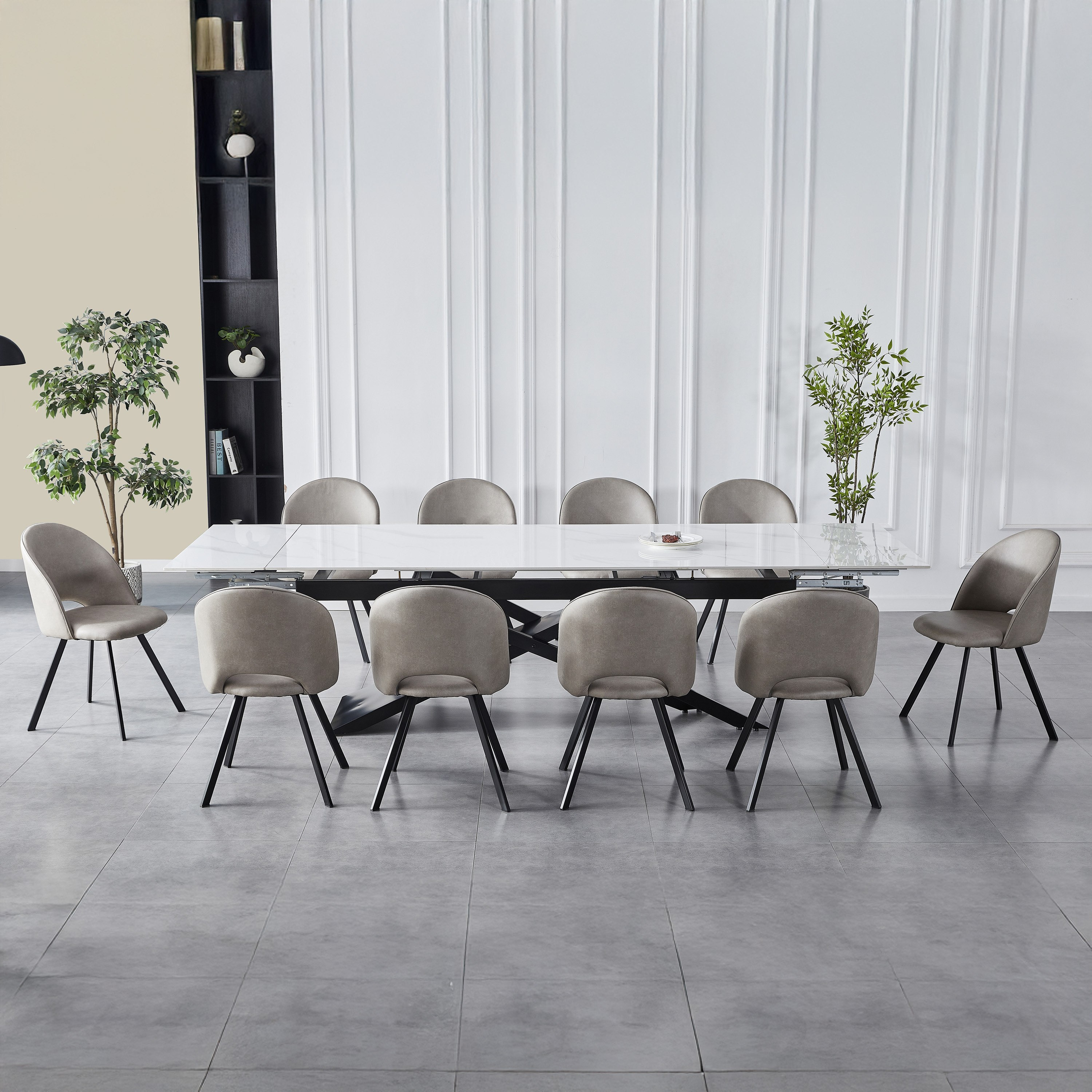 Durian 8-10 Seater Sintered Stone Extendable Dining Table-hbxfurniture-diningtablesandsets-diningtables-tenseater-image-10
