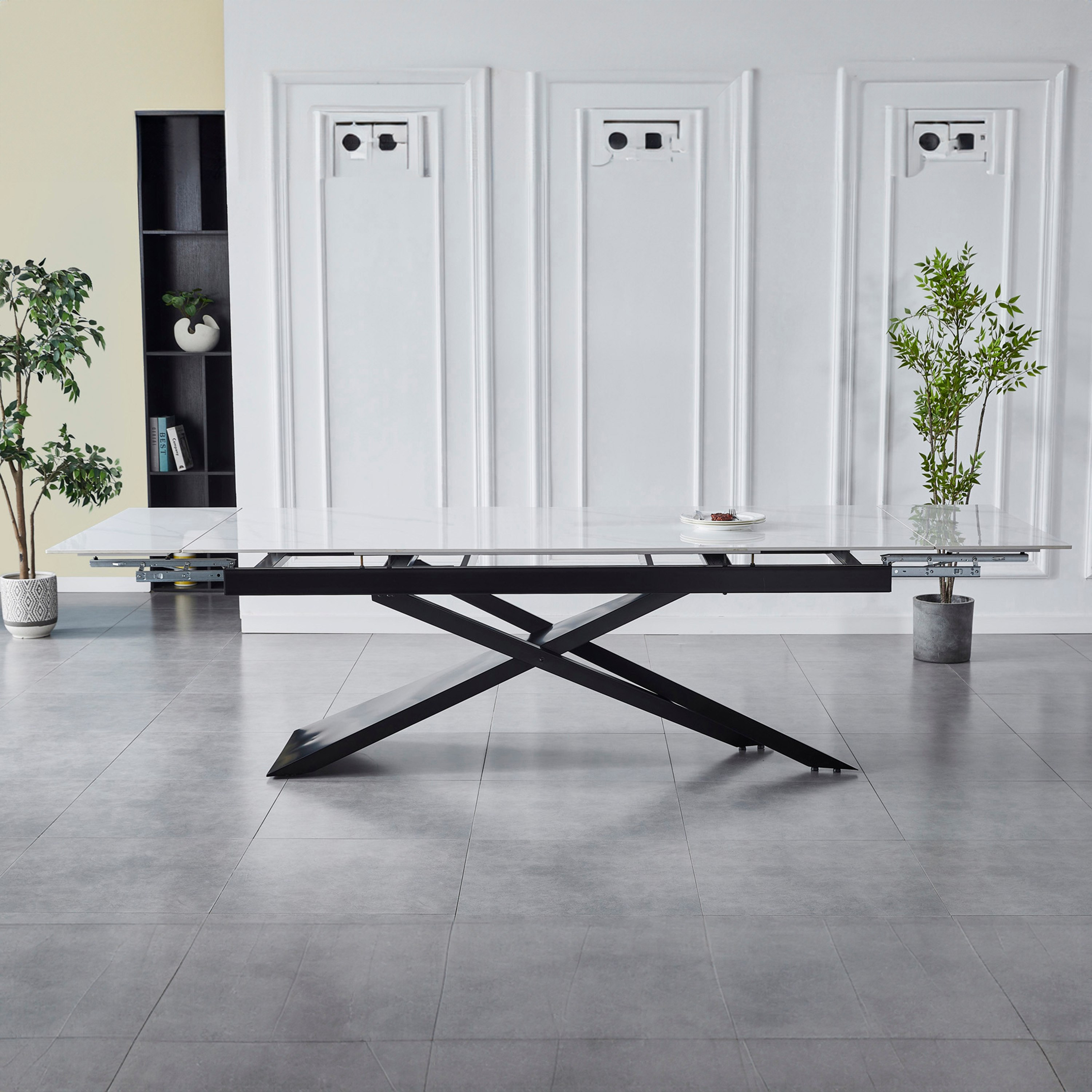 Durian 8-10 Seater Sintered Stone Extendable Dining Table-hbxfurniture-diningtablesandsets-diningtables-tenseater-image-3