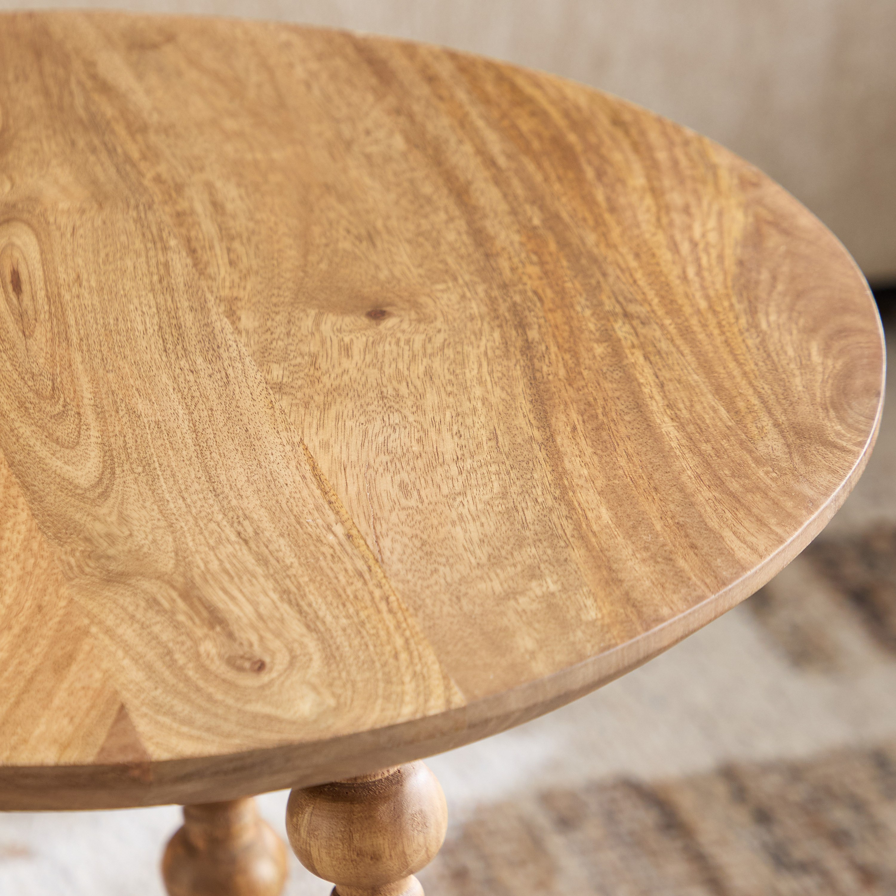 Vendra Knot Solid Wood Round End Table-hbxfurniture-livingroom-endtables-image-3