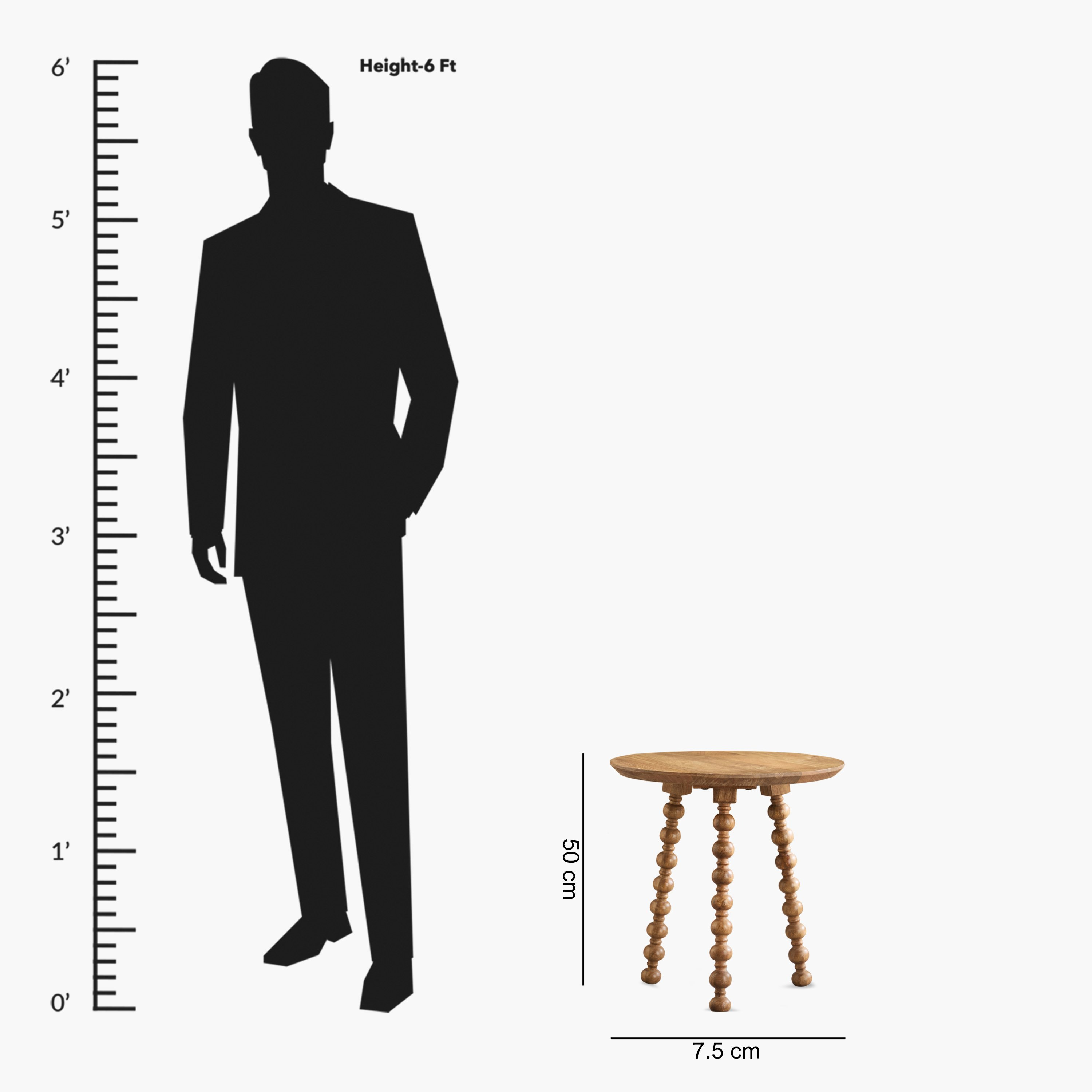 Vendra Knot Solid Wood Round End Table-hbxfurniture-livingroom-endtables-image-7