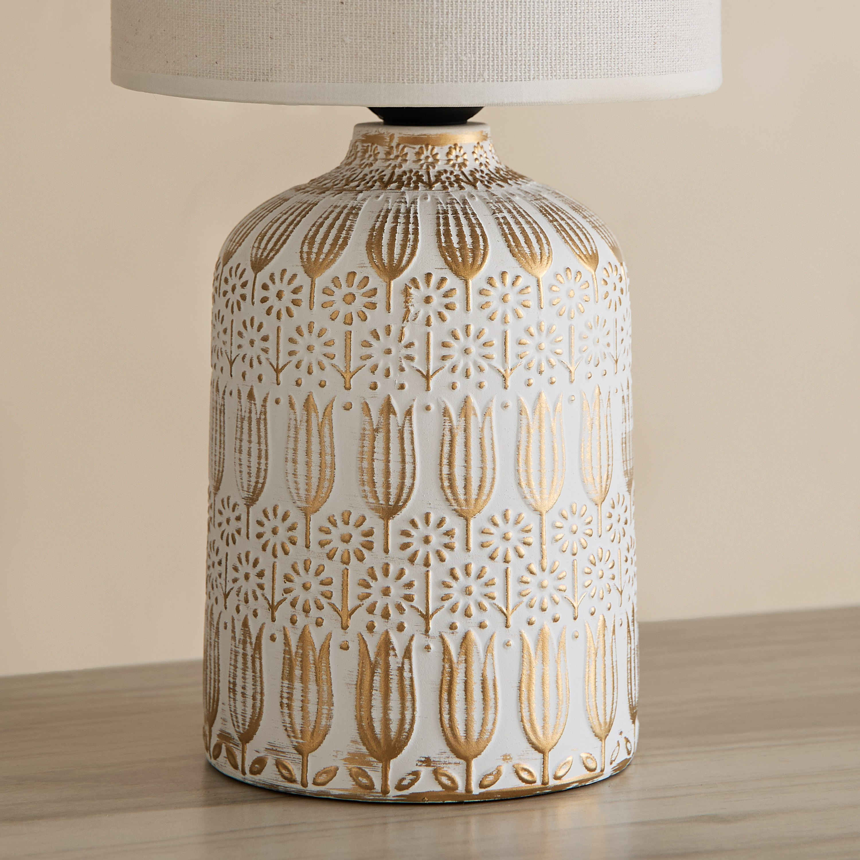 Alecs Ceramic Table Lamp with Fabric Shade - 15x15x31 cm-PROMO_HB_AE_B1G1_250925-image-3