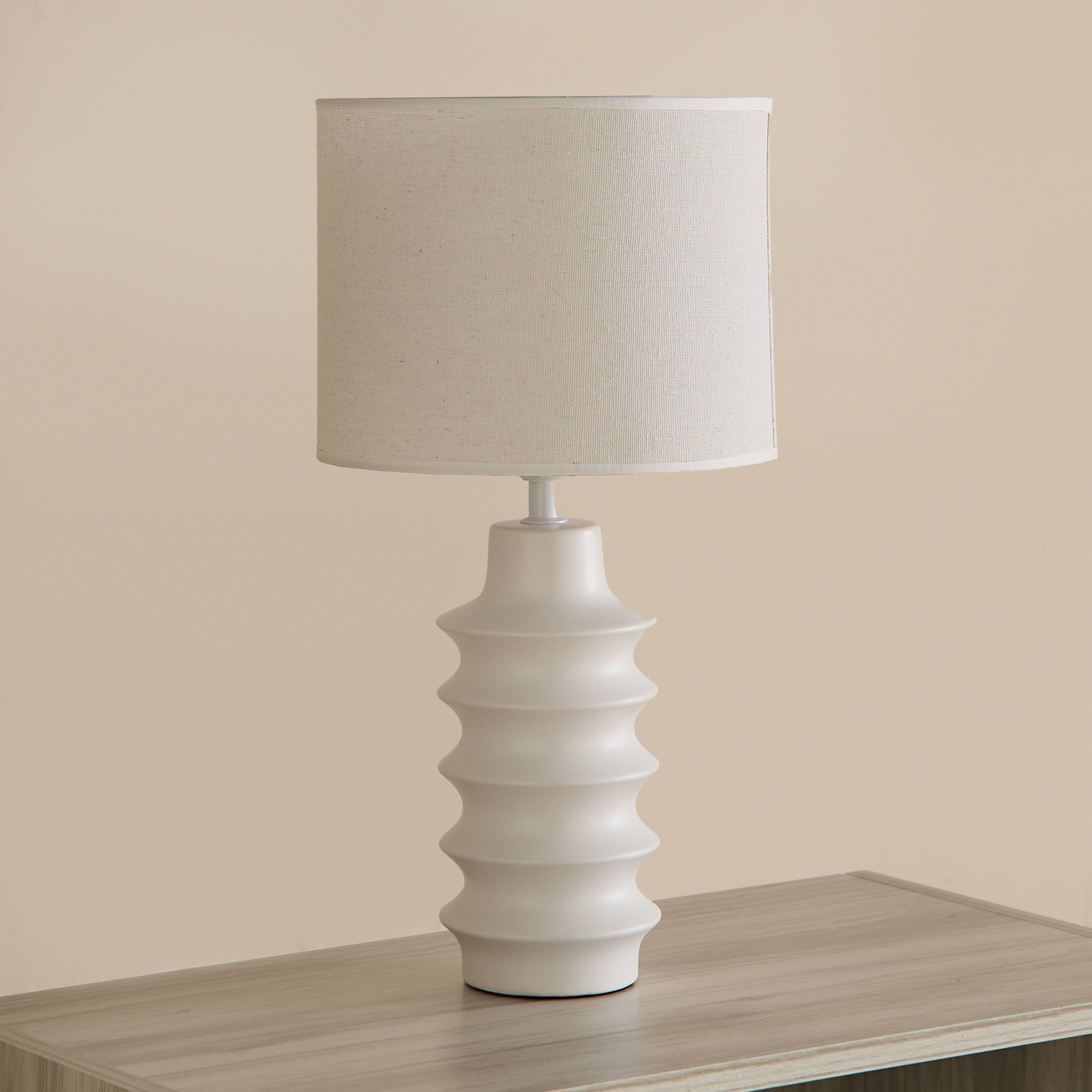 Alecs Ceramic Table Lamp with Fabric Shade - 23x23x44 cm-PROMO_HB_AE_B1G1_250925-image-1