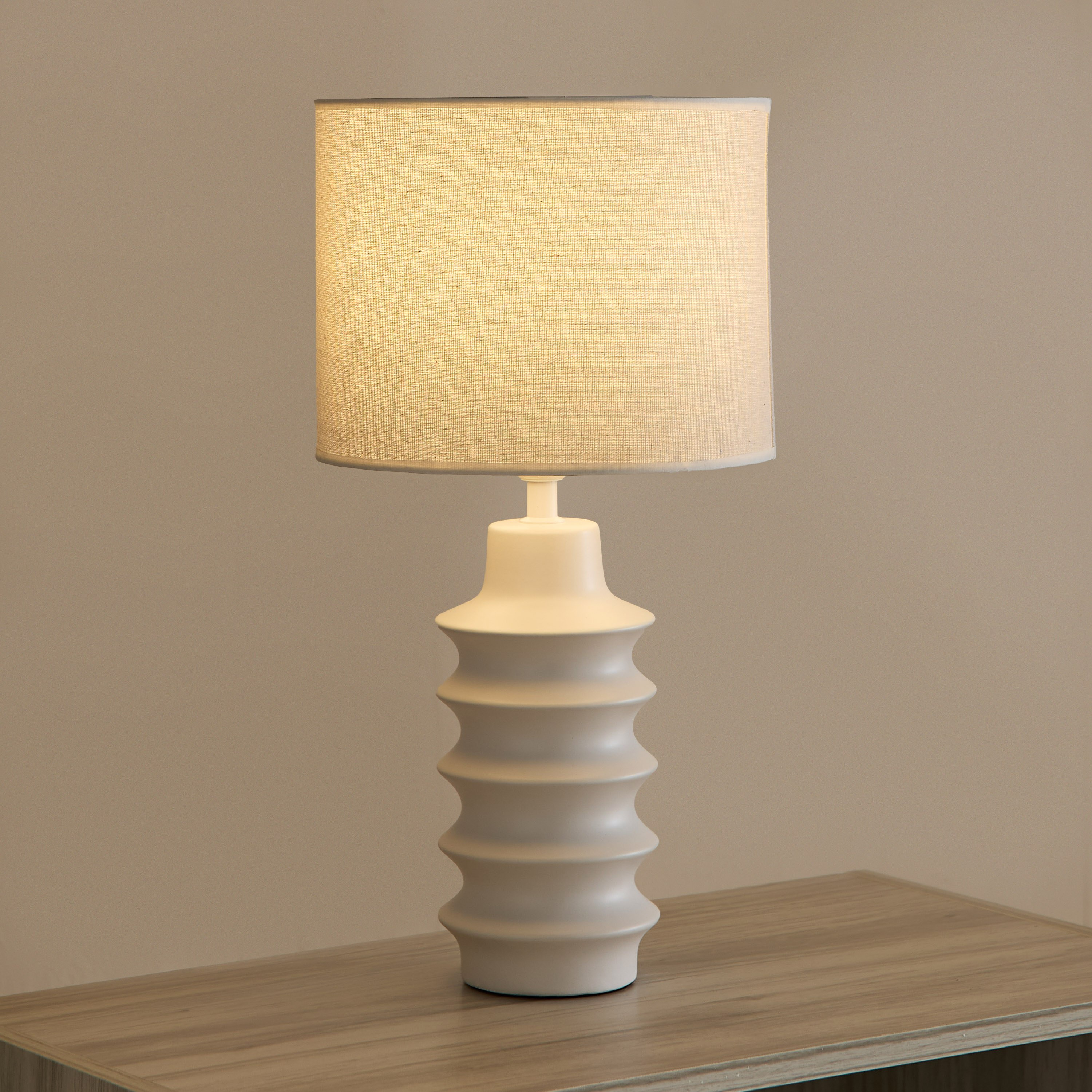 Alecs Ceramic Table Lamp with Fabric Shade - 23x23x44 cm-PROMO_HB_AE_B1G1_250925-image-2