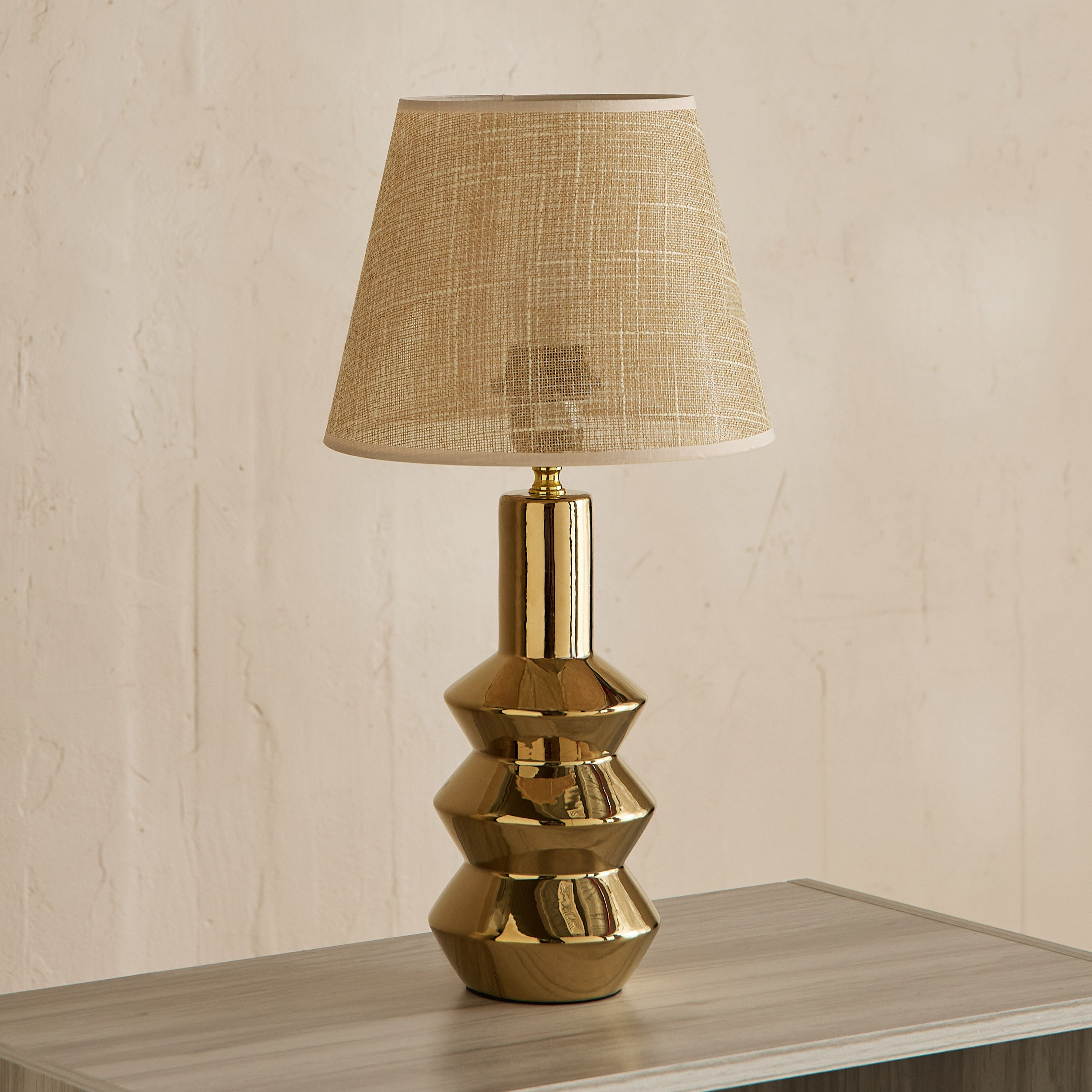 مصباح طاولة سيراميك بغطاء قماش من أليكس - 23x23x46 سم-hbxbedroom-lighting-tablelamps-image-1