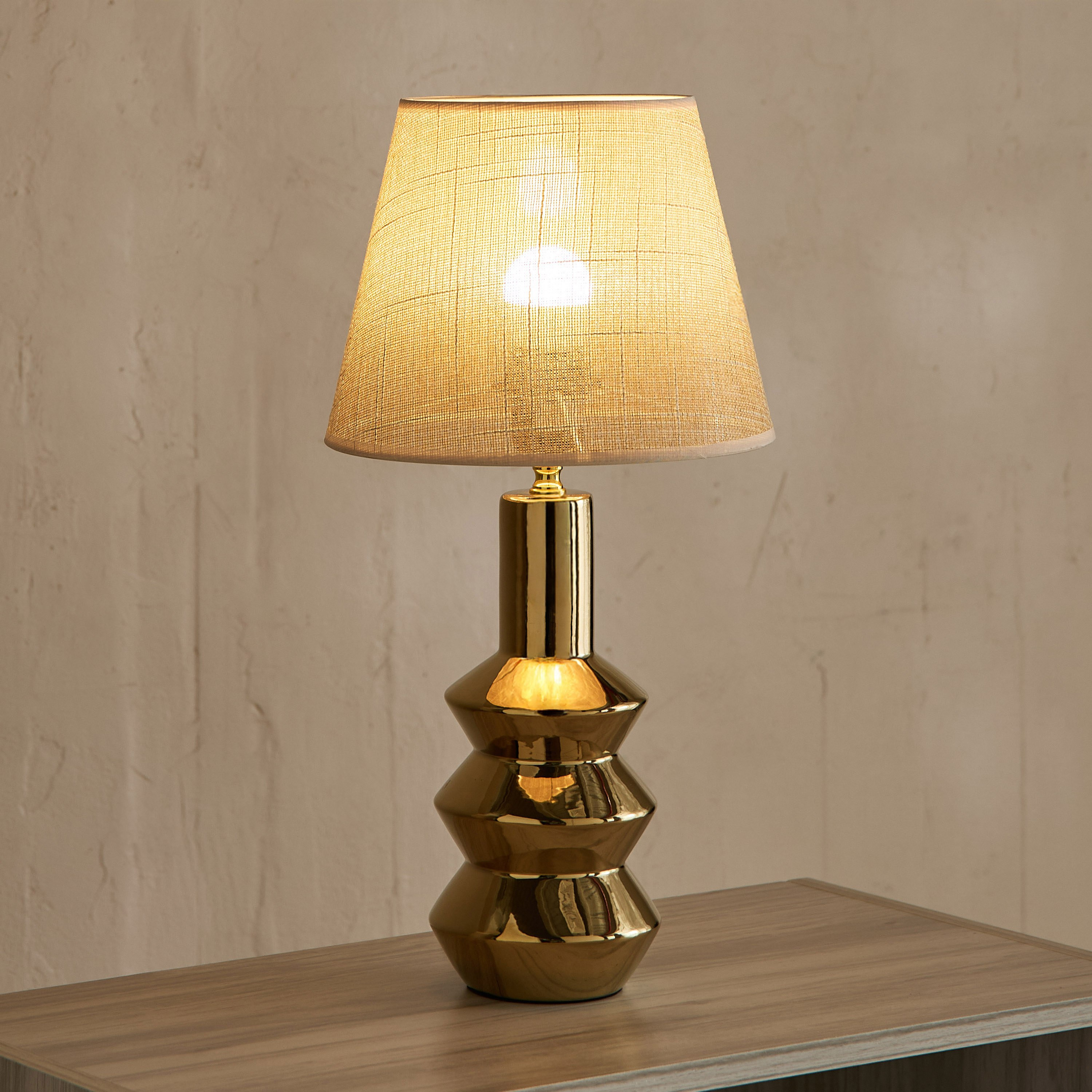 مصباح طاولة سيراميك بغطاء قماش من أليكس - 23x23x46 سم-hbxbedroom-lighting-tablelamps-image-2