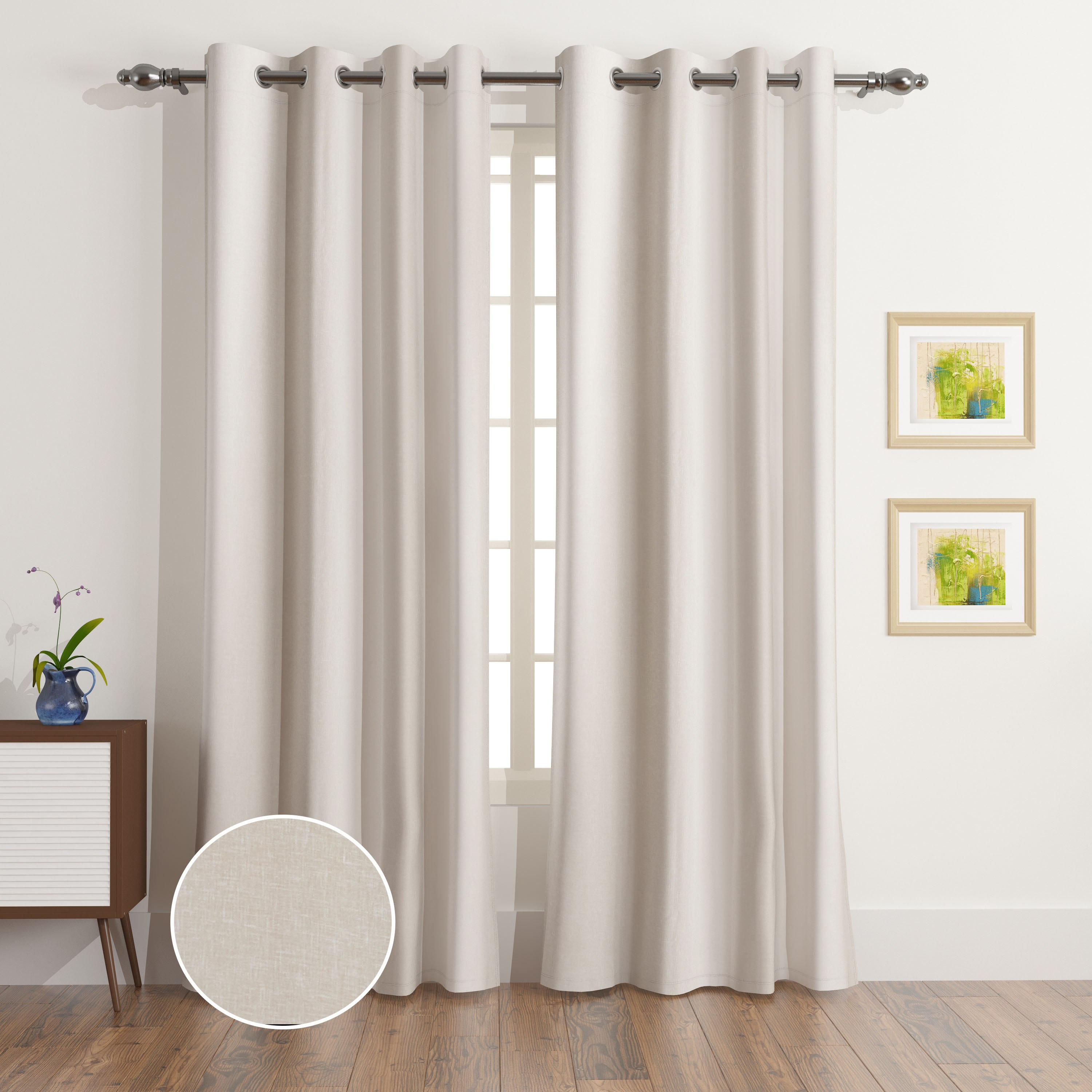 Lucas Glade 2-Piece Jacquard Blackout Curtain Set - 135x240 cm-hbxhomeware-hbxdecorandfurnishings-image-1