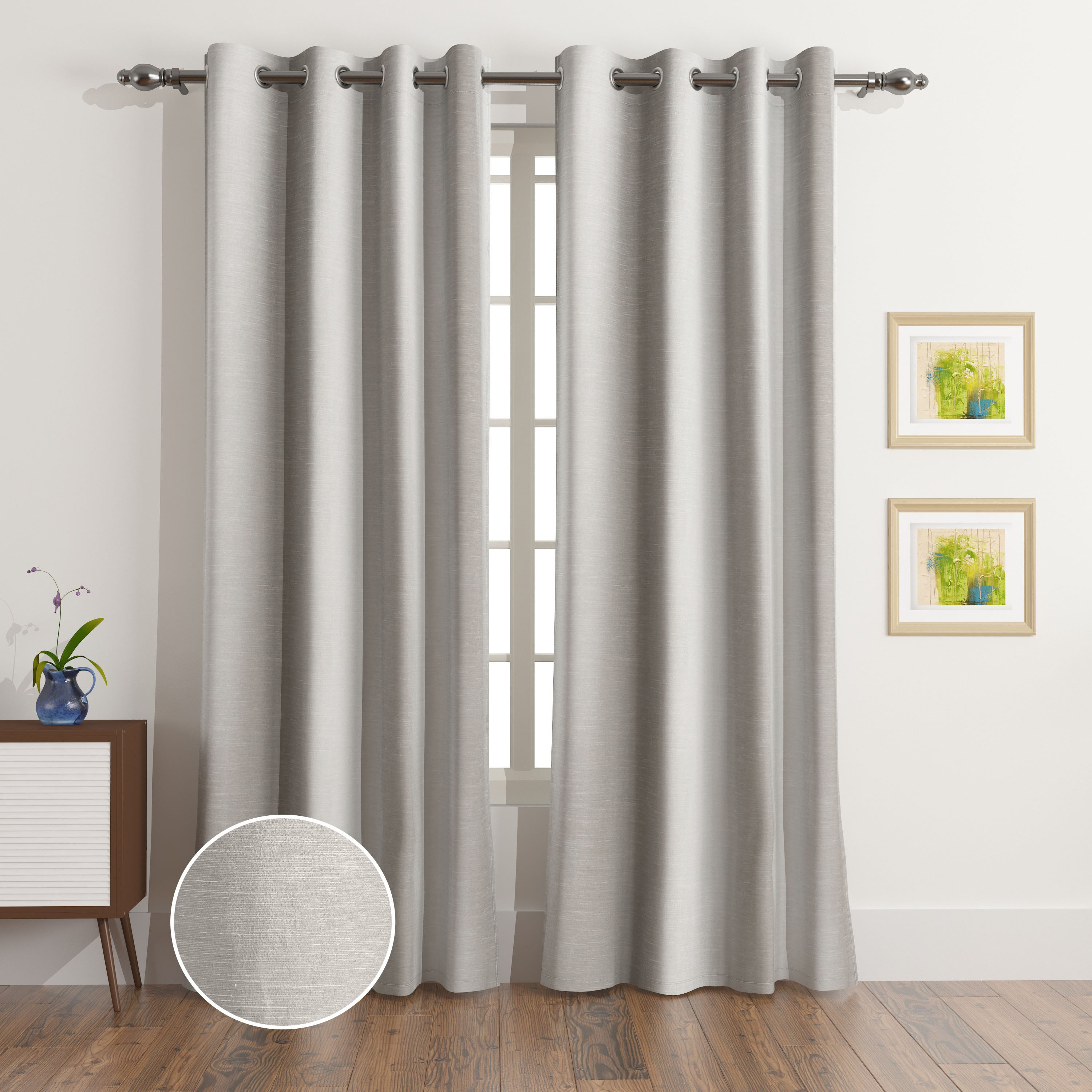 طقم ستائر تعتيم جاكار قطعتين جليد من لوكاس - 135x240 سم-hbxhomeware-hbxdecorandfurnishings-image-1