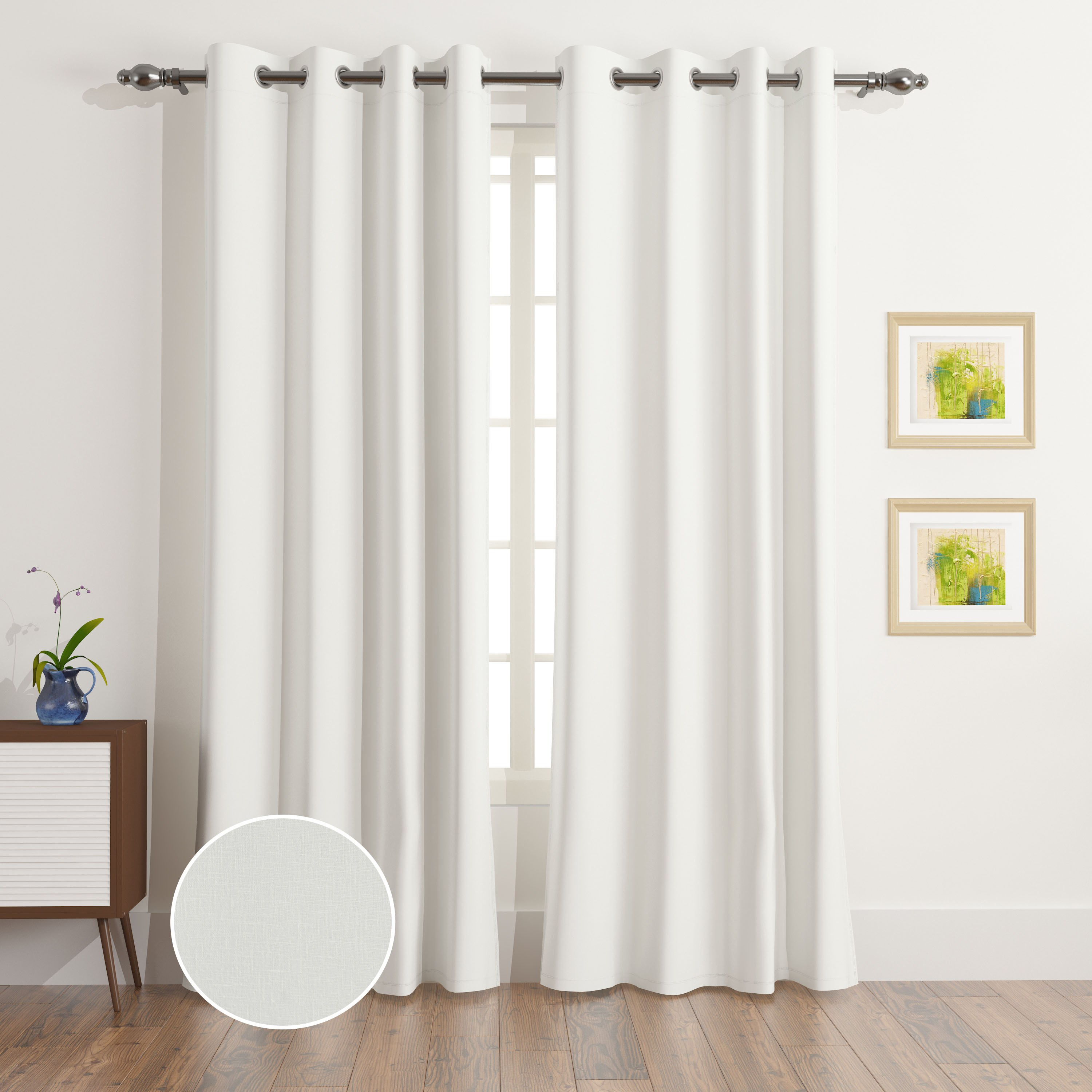 Sera Glade 2-Piece Extra Long Jacquard Blackout Curtain Set - 135x320 cm-hbxhomeware-hbxdecorandfurnishings-image-1