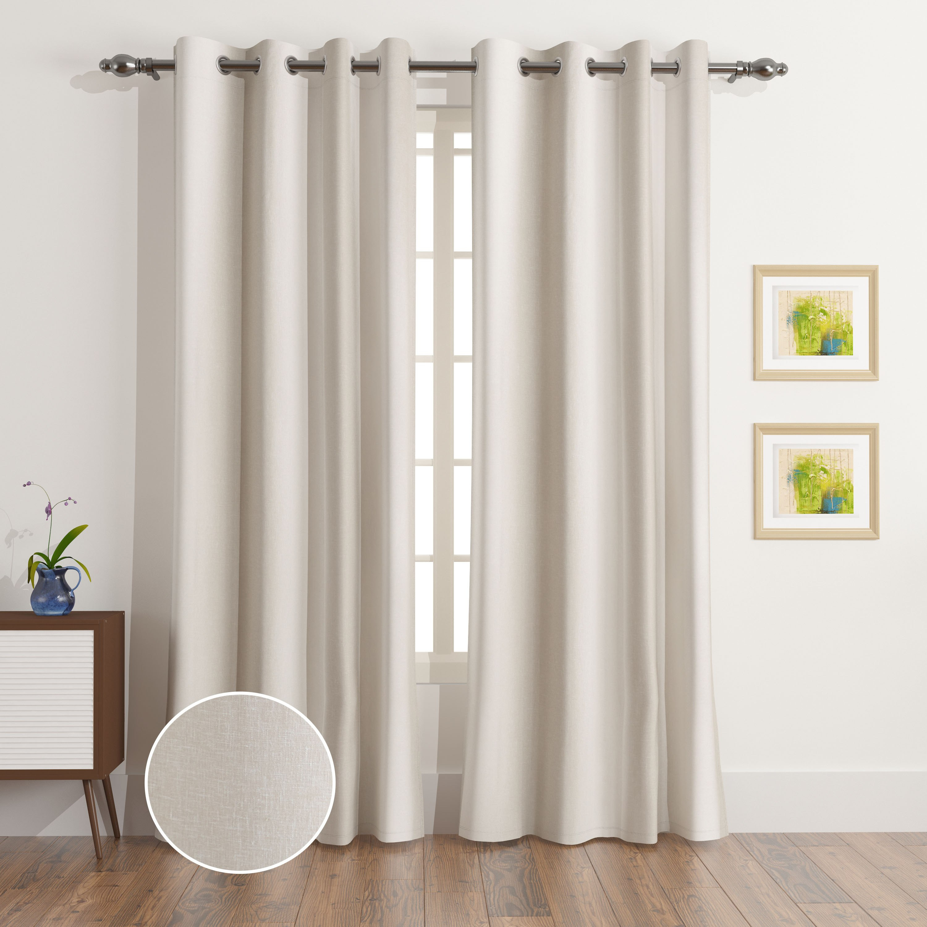 Sera Glade 2-Piece Extra long Jacquard Blackout Curtain Set - 135x320 cm-hbxhomeware-hbxdecorandfurnishings-image-1