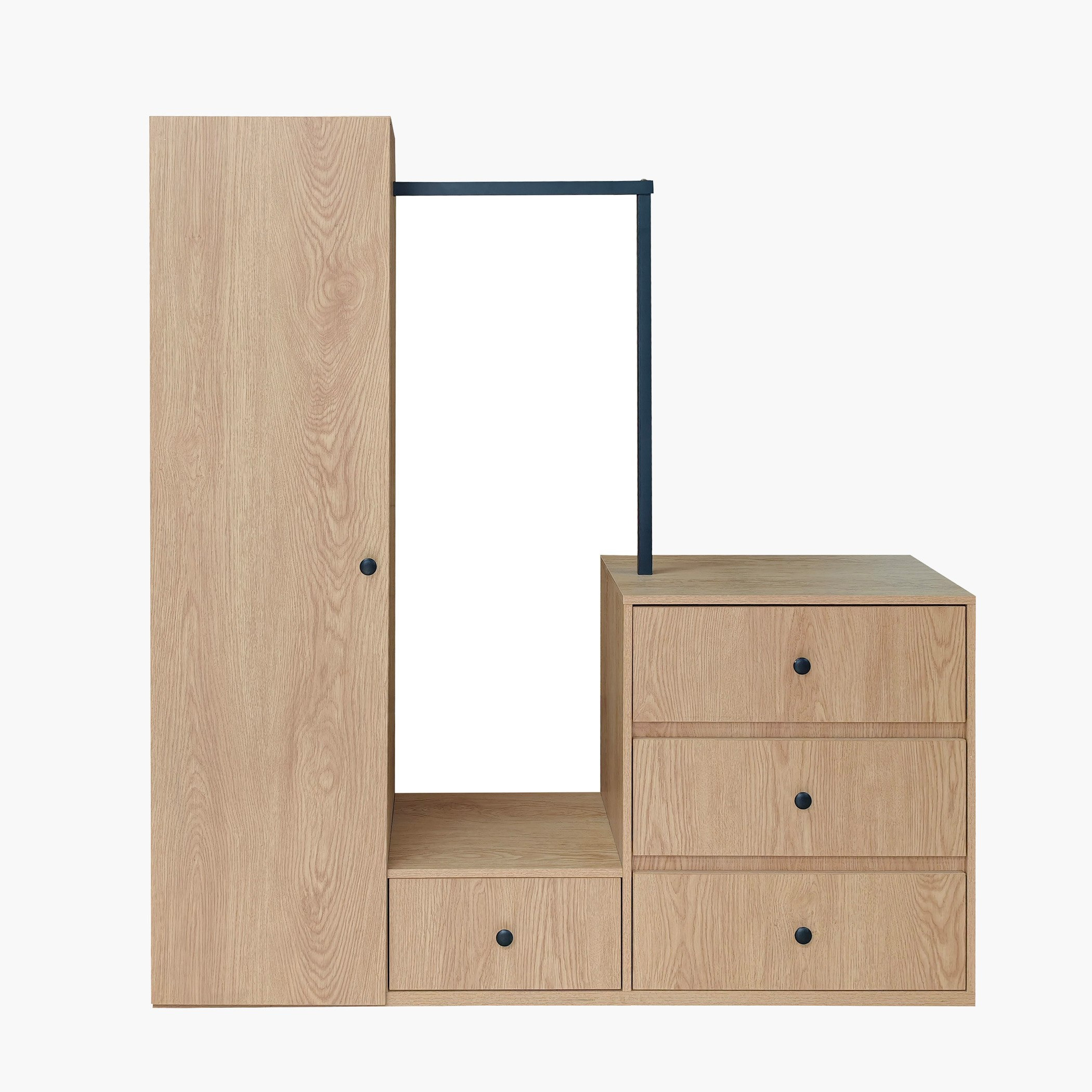 Movo Arcadia Coat Rack Multi-functional Hanging Organizer with 4 Drawers and Mirror-hbxhomeware-bathandlaundry-clothesdryingracks-image-2