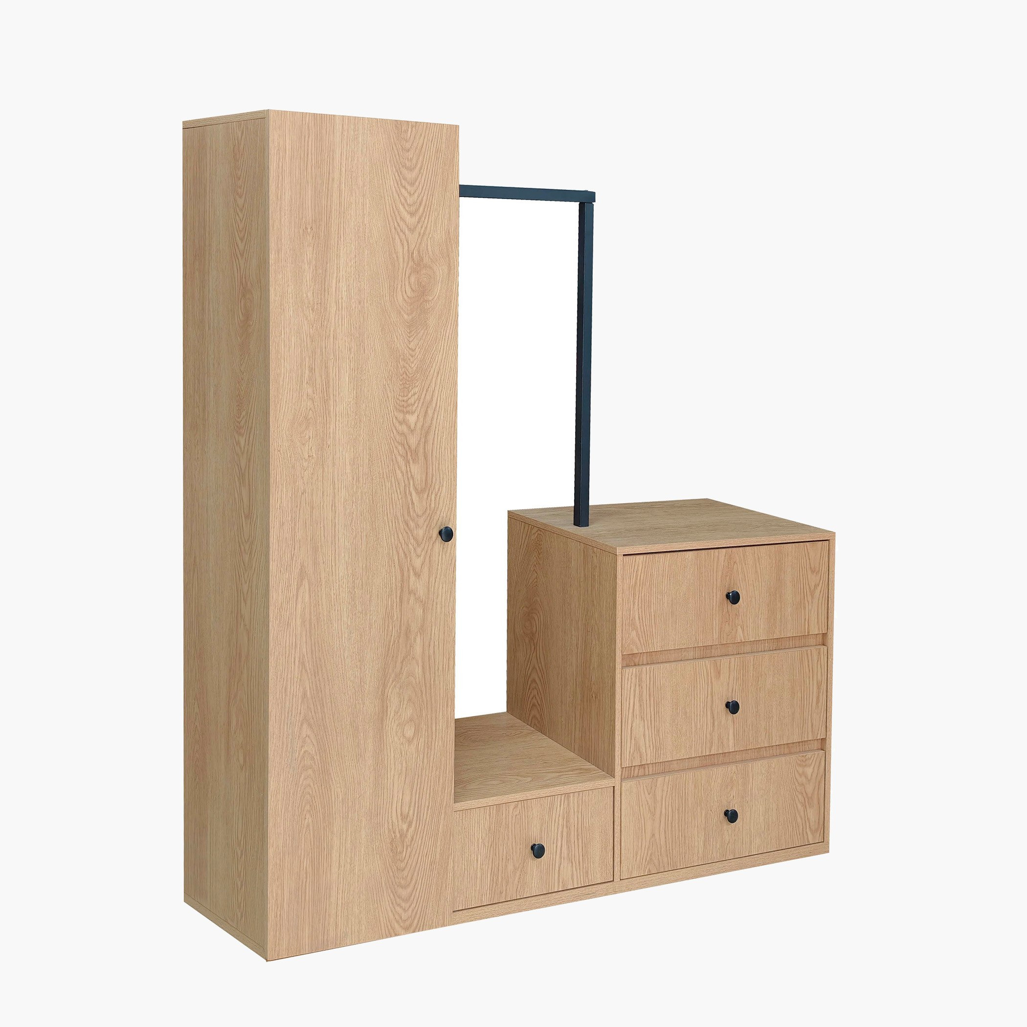 Movo Arcadia Coat Rack Multi-functional Hanging Organizer with 4 Drawers and Mirror-hbxhomeware-bathandlaundry-clothesdryingracks-image-4