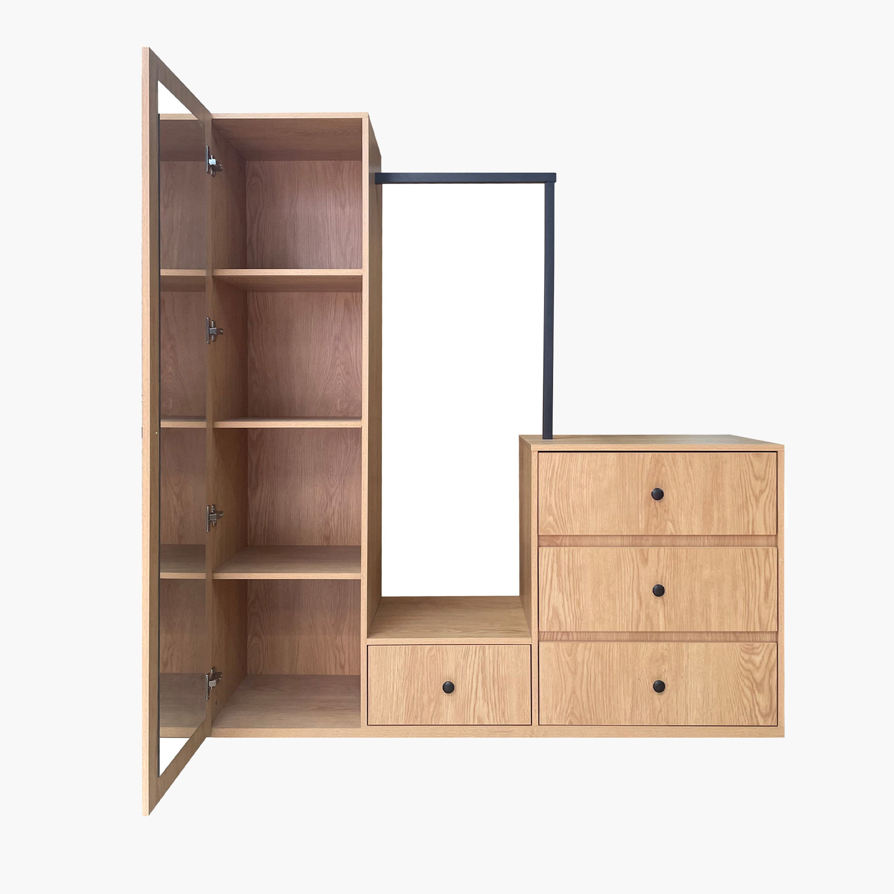 Movo Arcadia Coat Rack Multi-functional Hanging Organizer with 4 Drawers and Mirror-hbxhomeware-bathandlaundry-clothesdryingracks-image-5