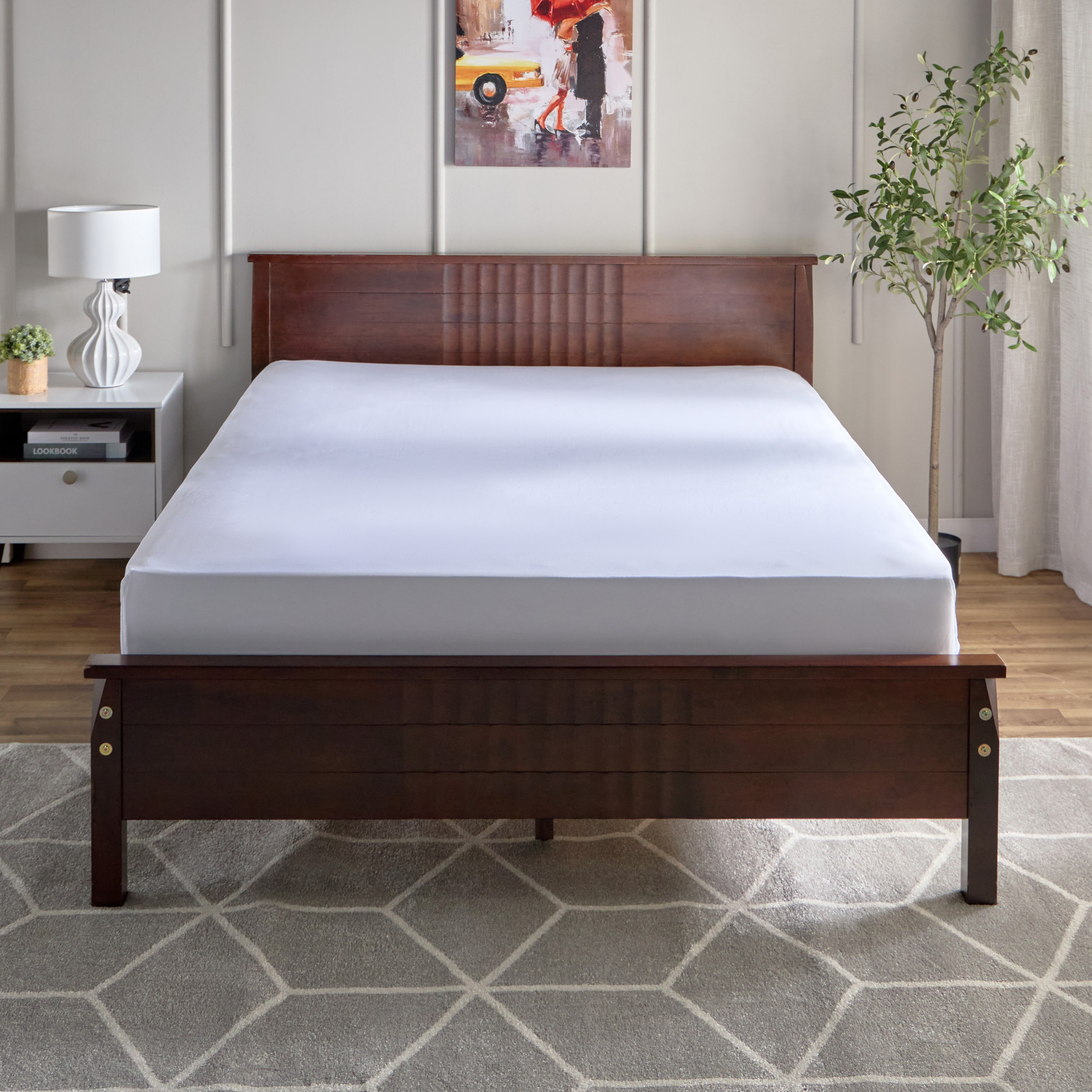 White Haven Pori 220 Thread Count Sateen Cotton Queen Fitted Sheet - 150x200+40 cm-hbxhomeware-hbxbedroom-image-2