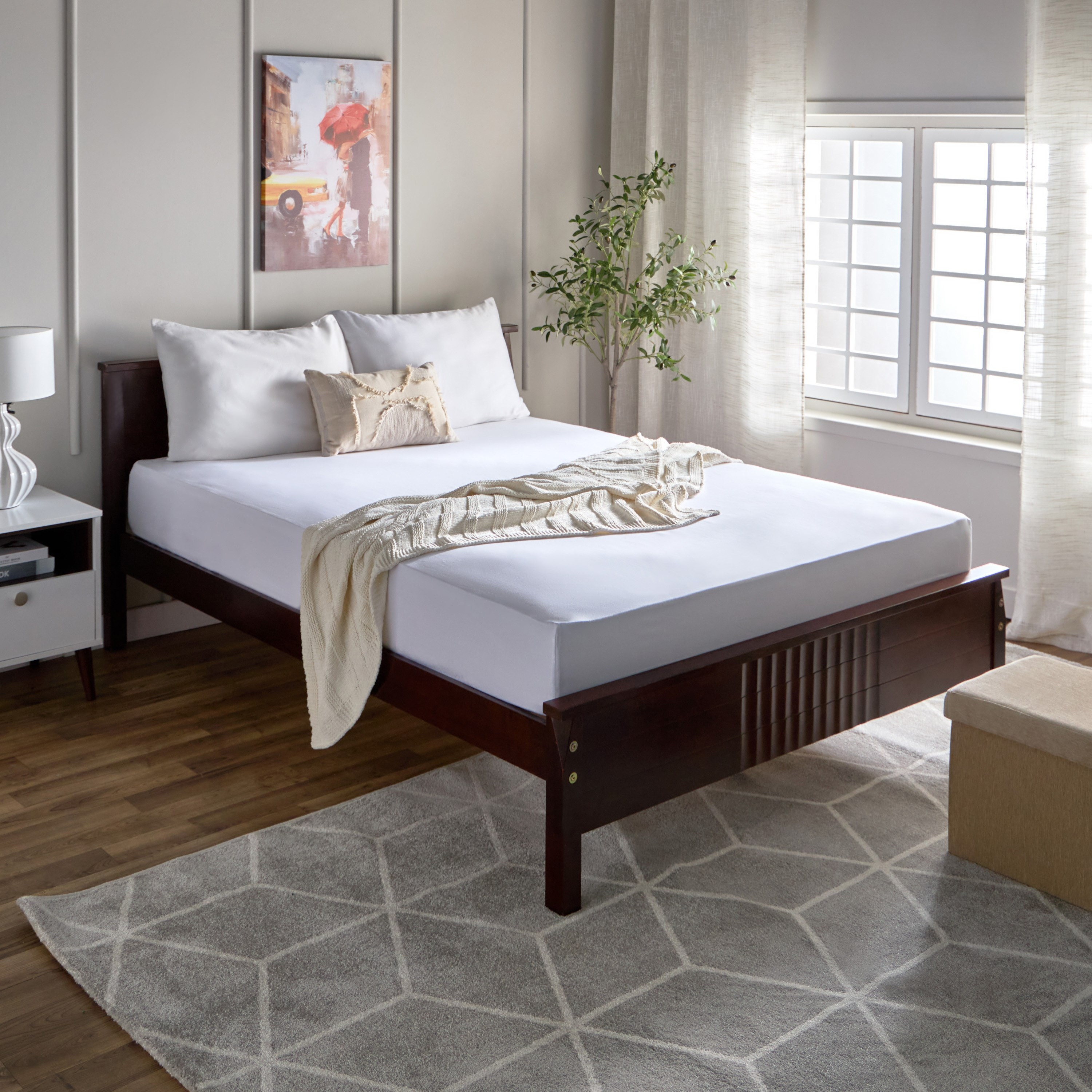 White Haven Pori 220 Thread Count Sateen Cotton Queen Fitted Sheet - 150x200+40 cm-hbxhomeware-hbxbedroom-image-7