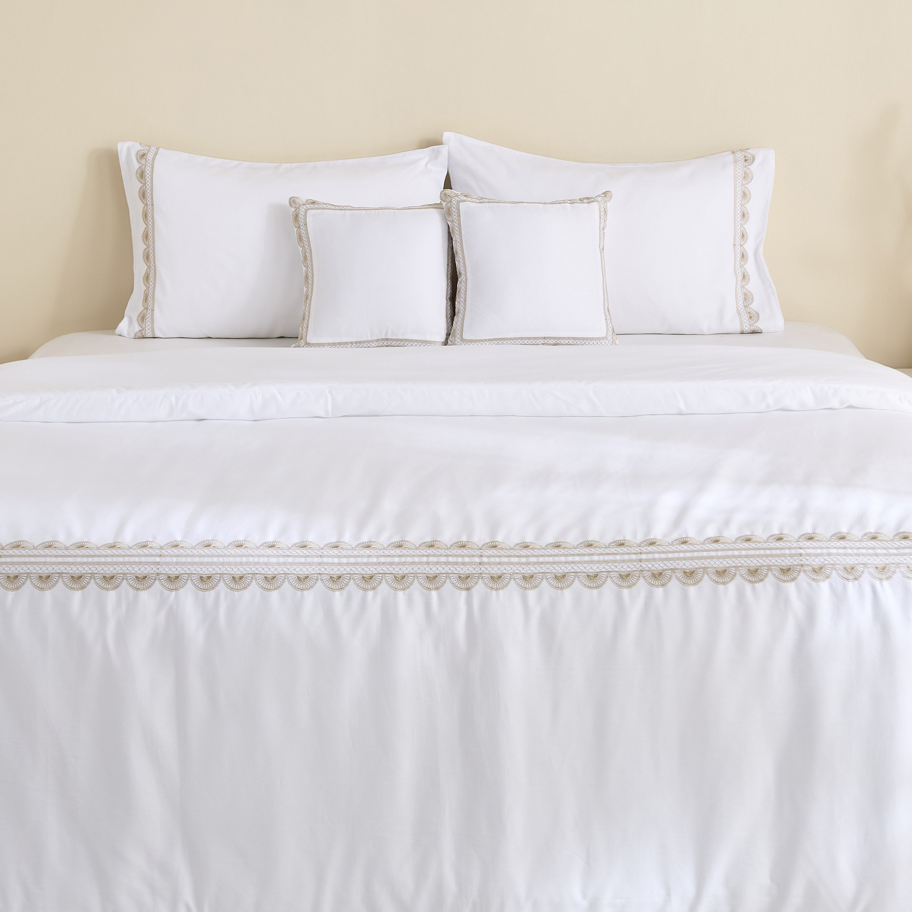 White Haven Sunara 5-Piece Embroidered Cotton King Comforter Set - 220x240 cm-hbxhomeware-hbxbedroom-image-2