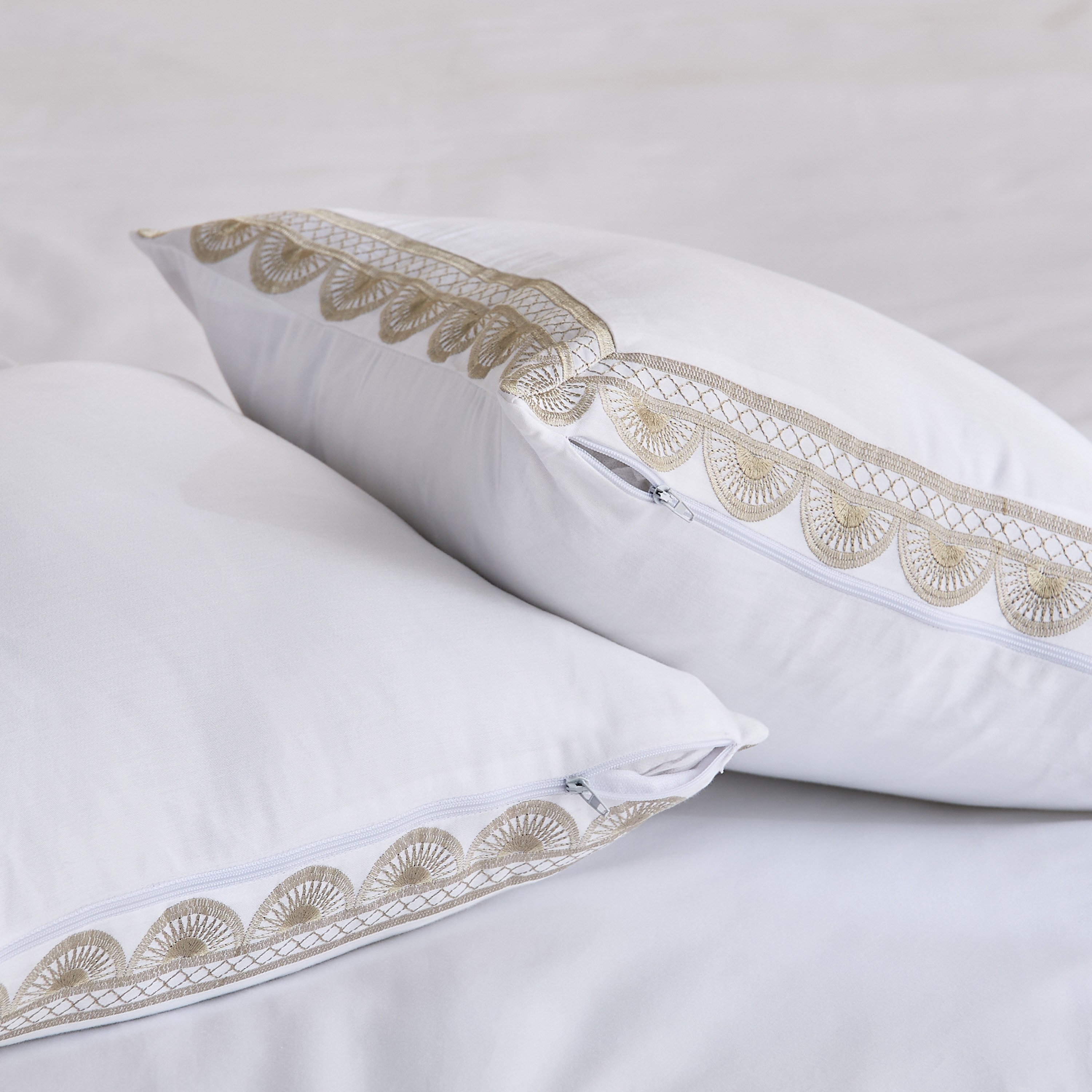 White Haven Sunara 5-Piece Embroidered Cotton King Comforter Set - 220x240 cm-hbxhomeware-hbxbedroom-image-6