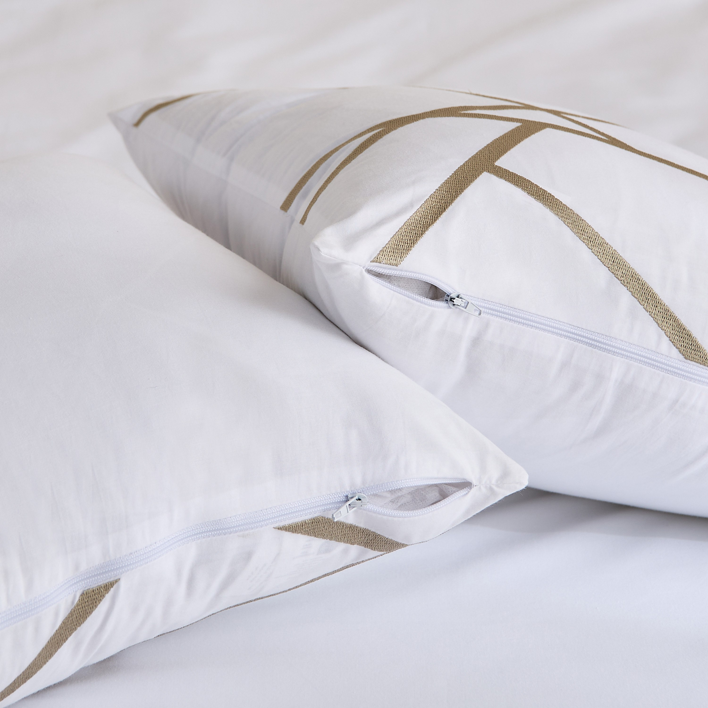 White Haven Geo Lux 5-Piece Embroidered Cotton King Comforter Set - 220x240 cm-hbxhomeware-hbxbedroom-image-6