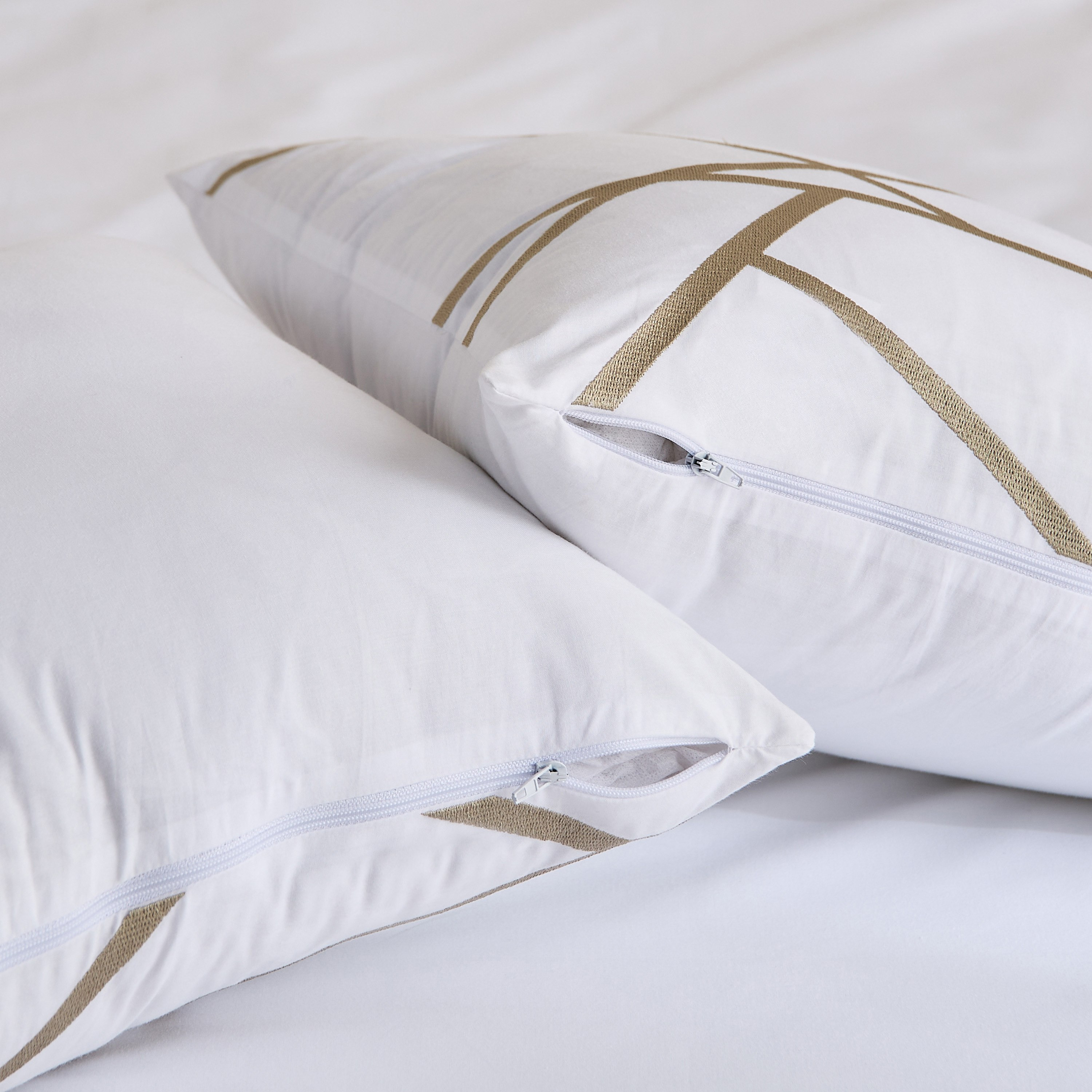 طقم لحاف سوبر كينج قطن مطرز 5 قطع جيو لوكس من وايت هافن - 240x260 سم-hbxhomeware-hbxbedroom-image-6