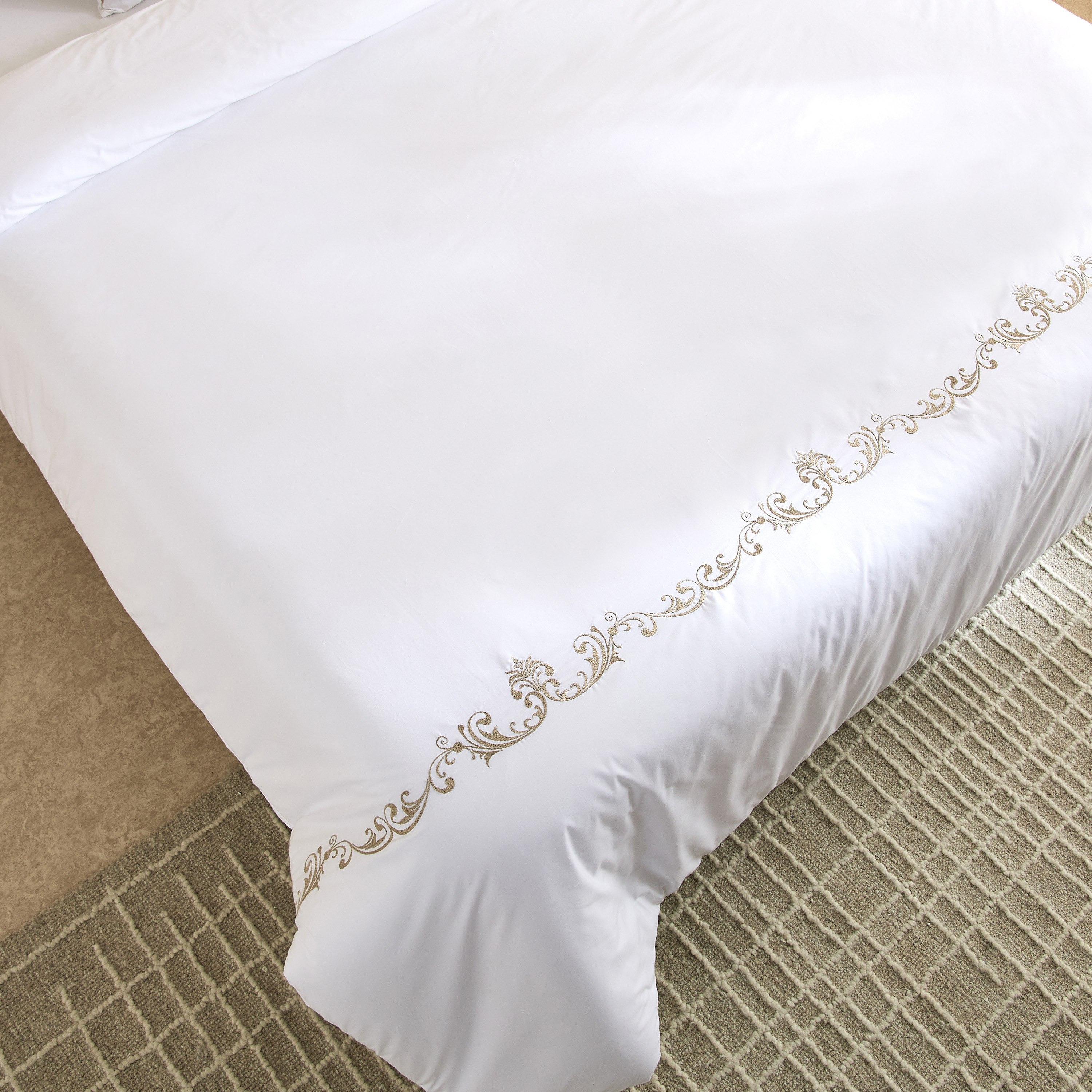 White Haven Ornamo 5-Piece Embroidered Cotton King Comforter Set - 220x240 cm-hbxhomeware-hbxbedroom-image-3