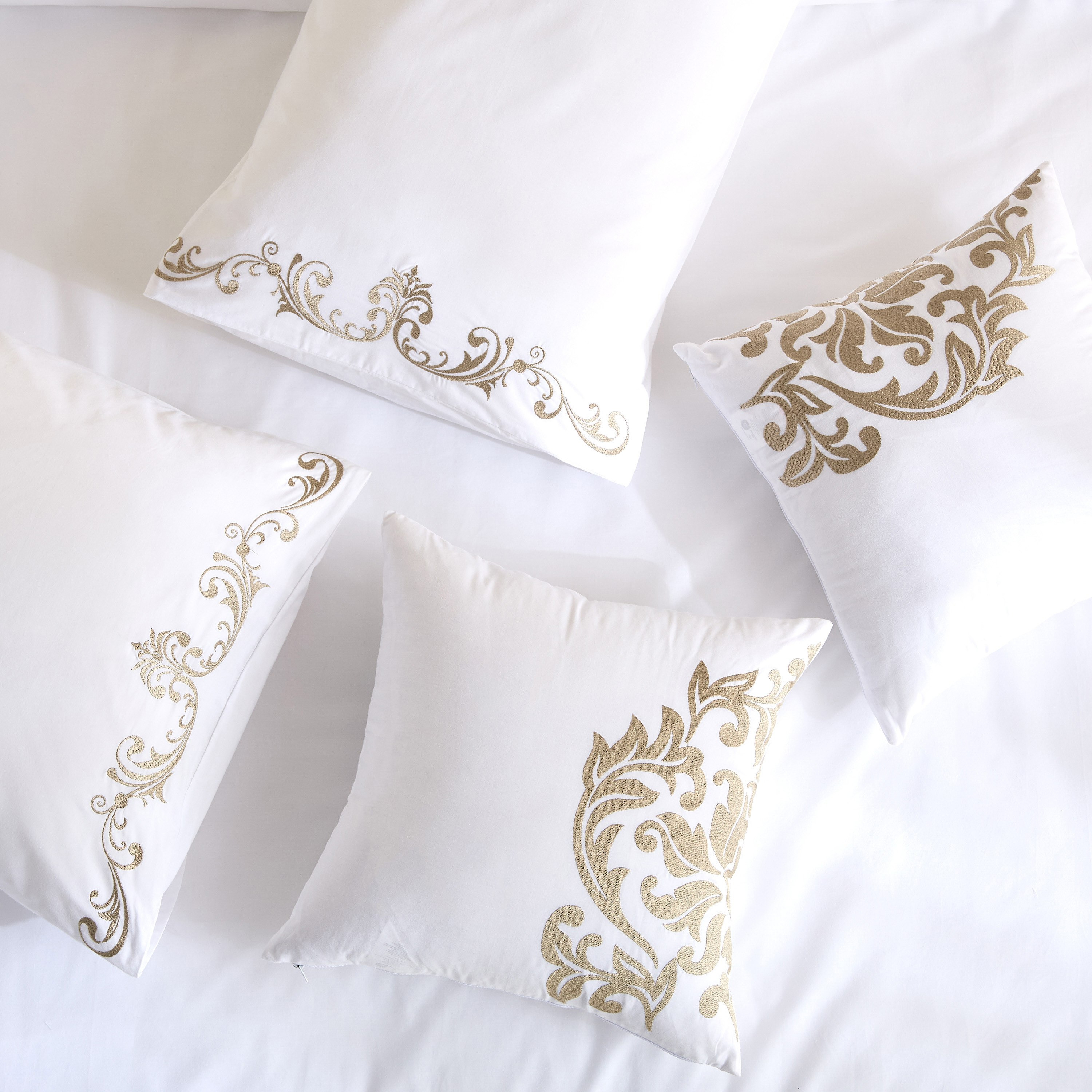 White Haven Ornamo 5-Piece Embroidered Cotton King Comforter Set - 220x240 cm-hbxhomeware-hbxbedroom-image-5