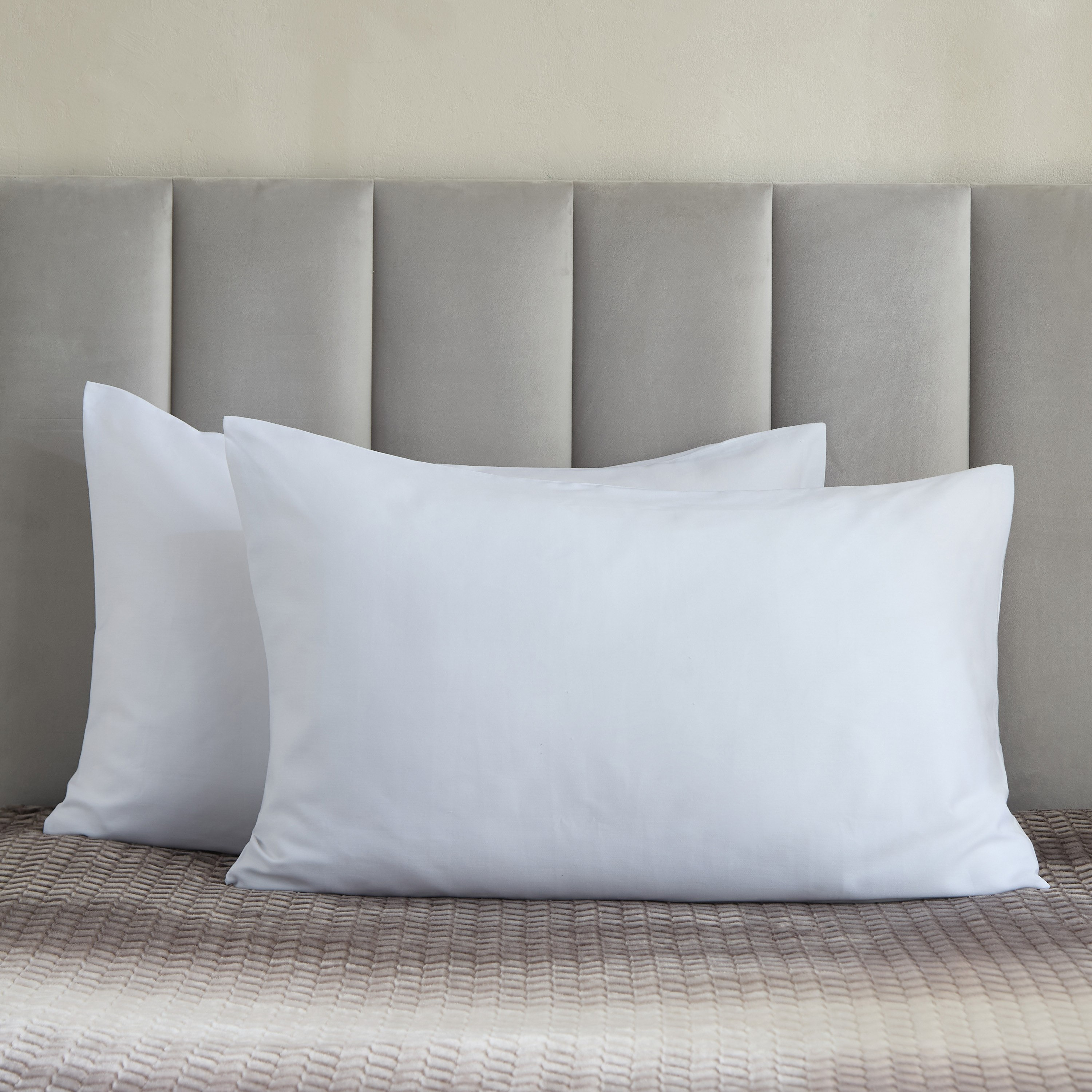 White Haven Pori 220 Thread Count 2-Piece Satin Cotton Pillow Cover Set - 50x75 cm-hbxhomeware-hbxbedroom-image-2