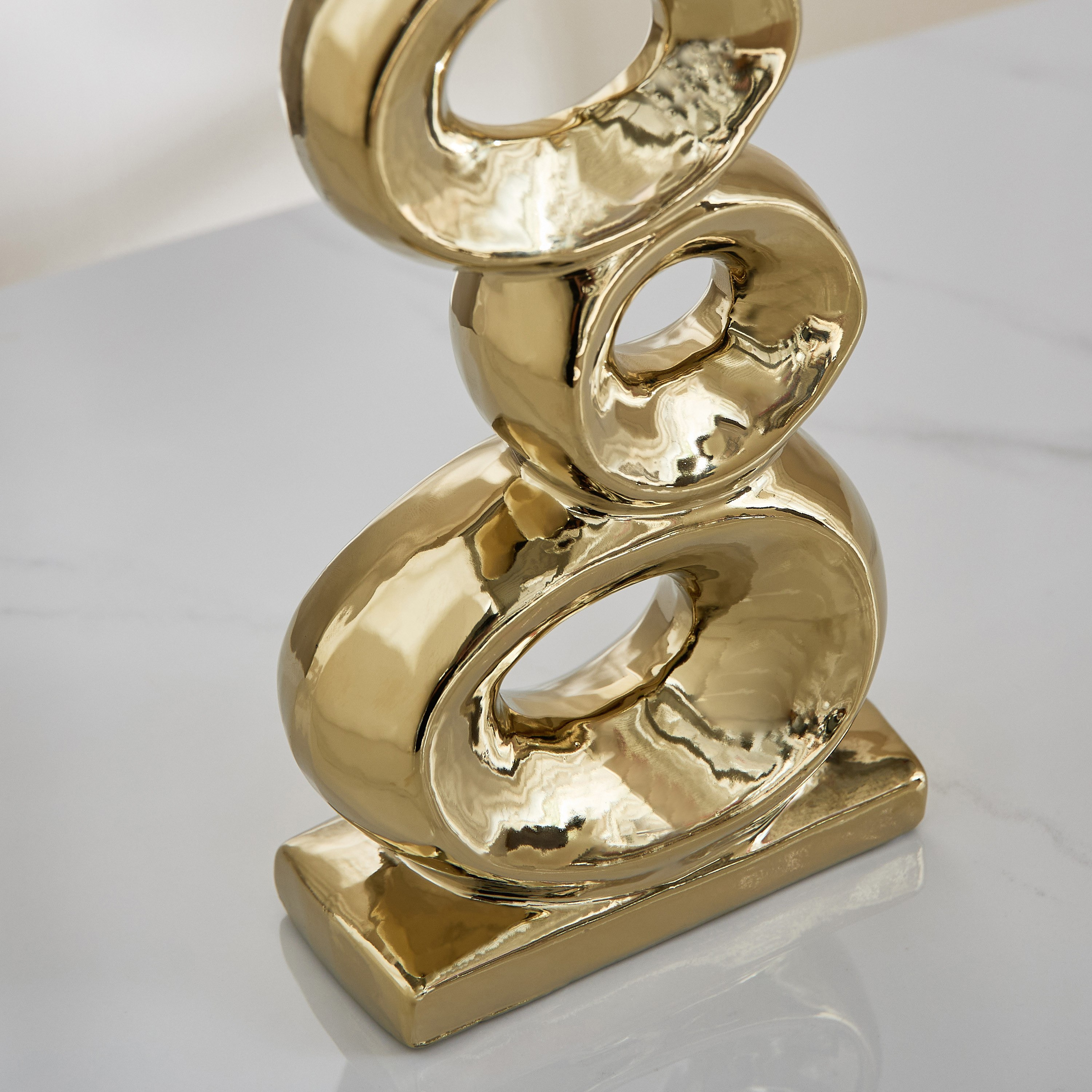 تحفة حلقات سيراميك لديكور طاولة دوك من سانسا - 14x5.5x31 سم-hbxhomeware-homedecor-figurinesandornaments-image-3