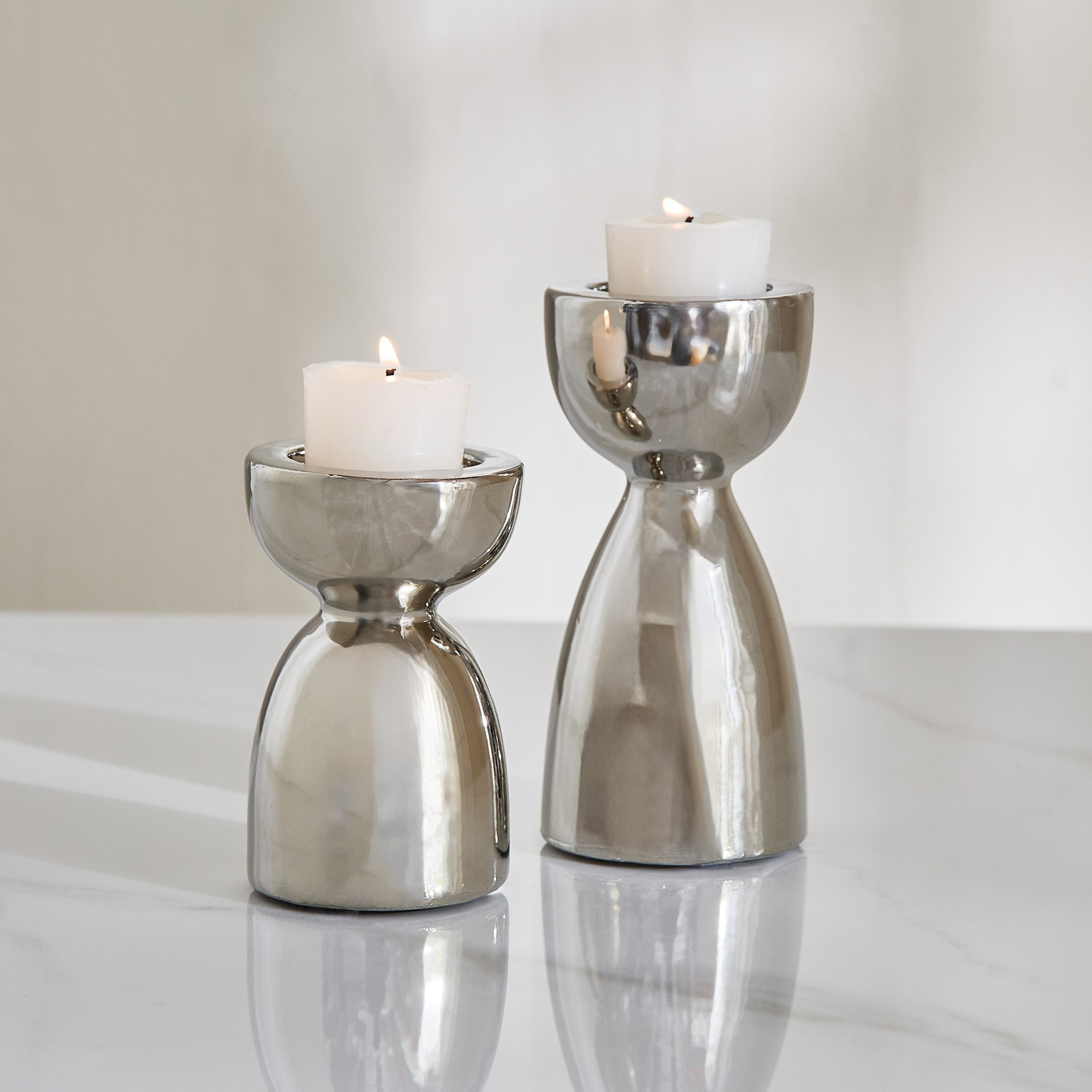 طقم حوامل شموع سيراميك قطعتين من سانسا ديوك-hbxlivingroom-decorandaccessories-candleholders-image-1