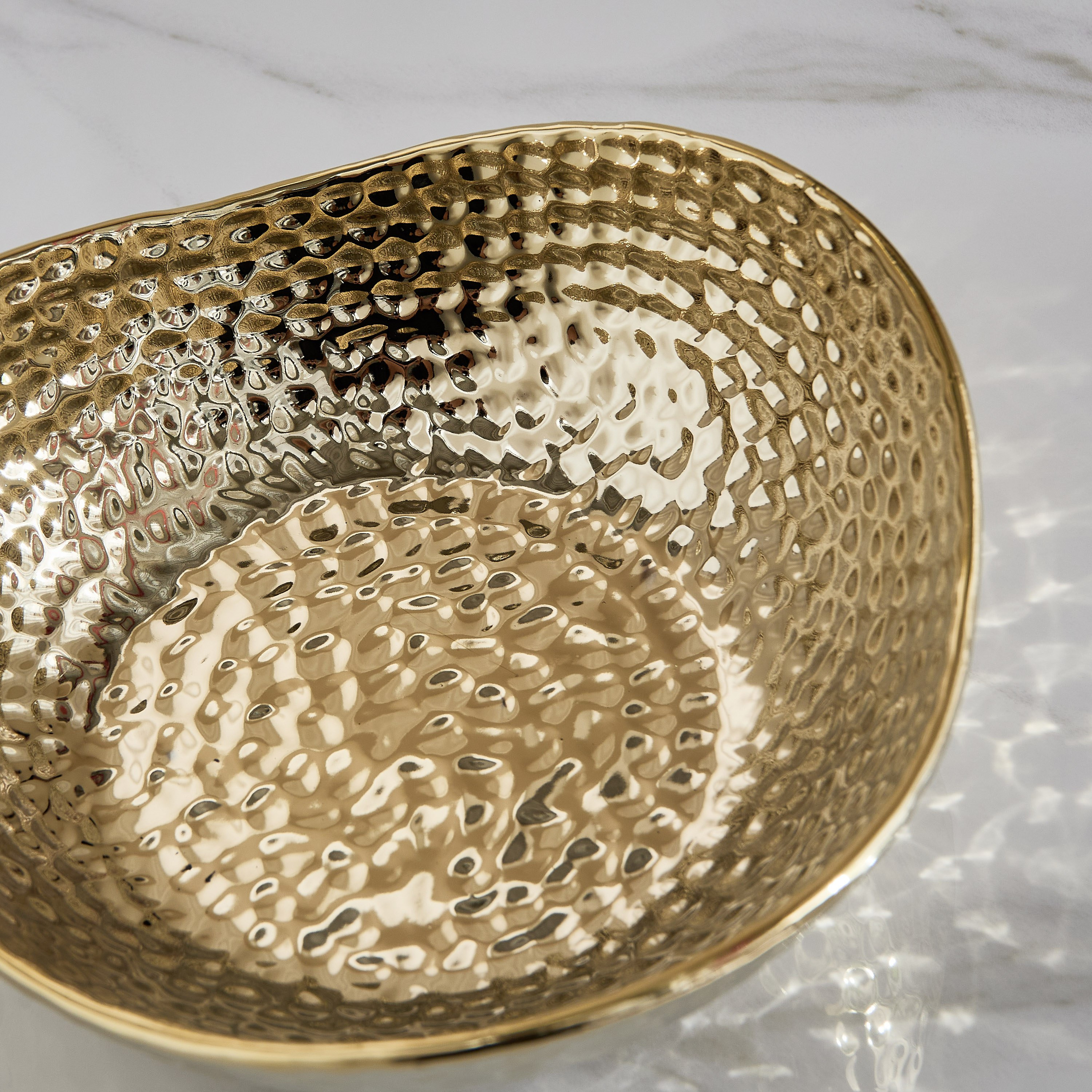 Sansa Duke Ceramic Hammered Finish Bowl - 24x23x8 cm-hbxdecorandfurnishings-homeaccessories-bowls-image-3