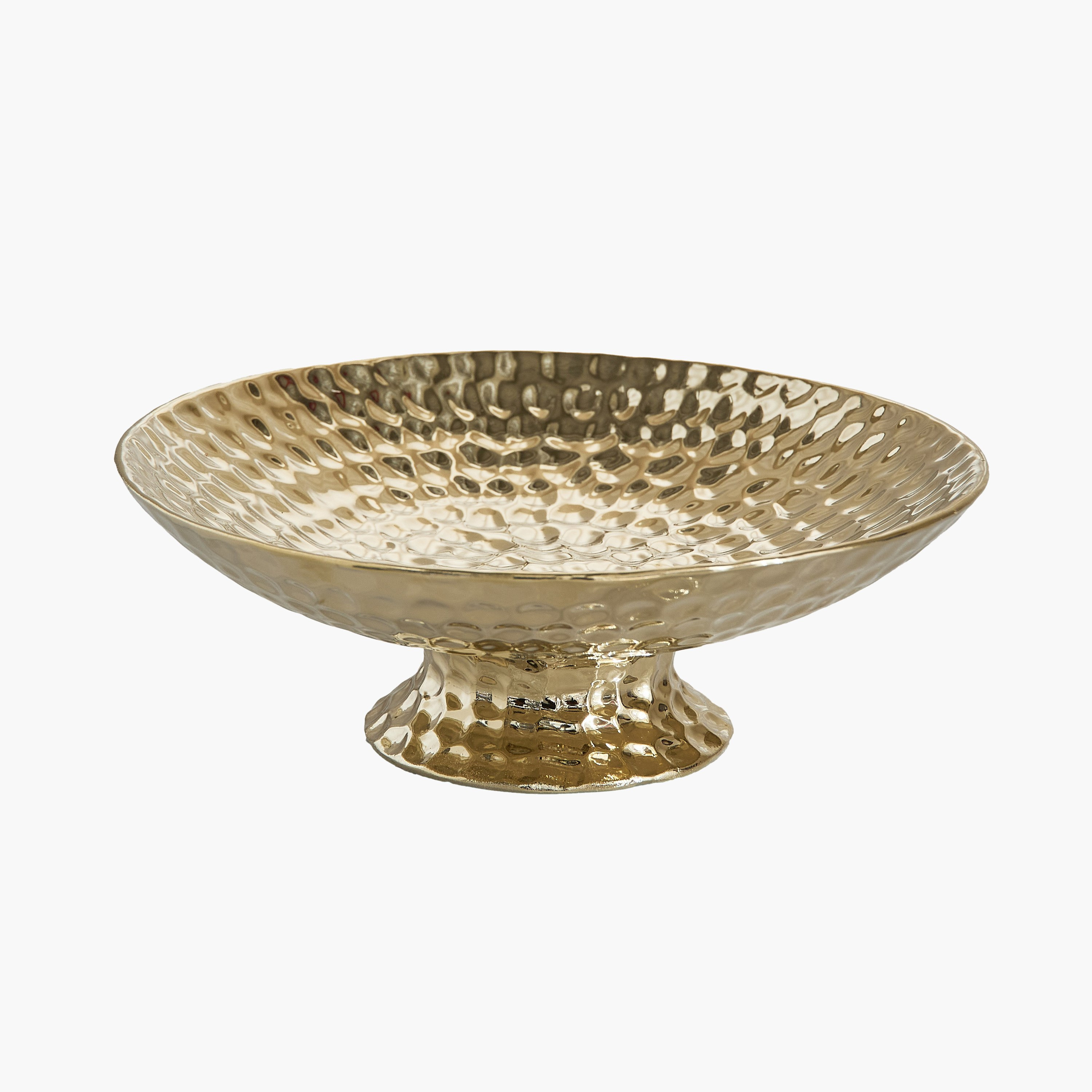Sansa Duke Ceramic Hammered Finish Decorative Bowl with Stand - 25x25x9 cm-PROMO_HB_AE_B1G1_250925-image-6