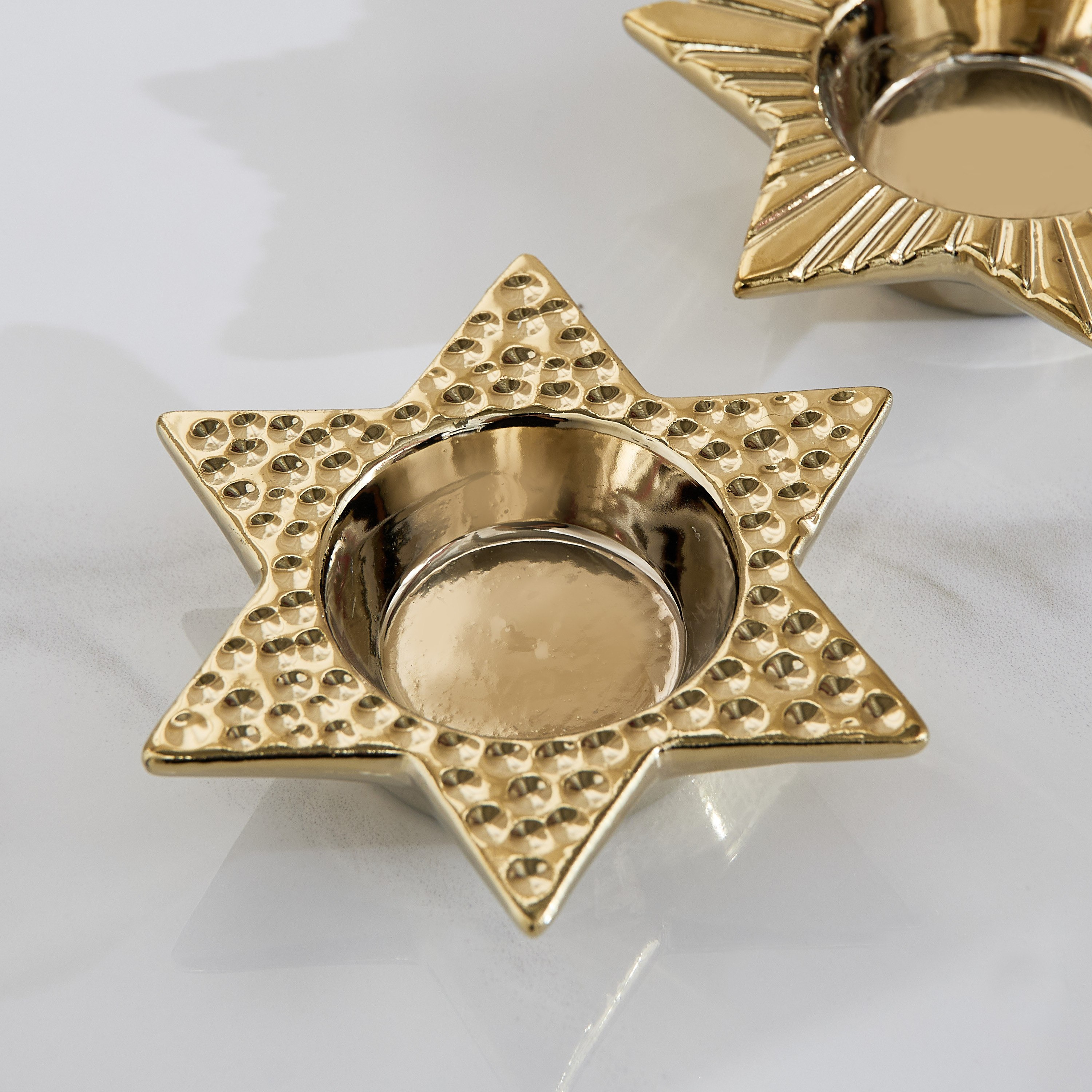 طقم حاملات شموع على شكل نجوم سيراميك 3 قطع دوك من سانسا - 11.5x10x2.5 سم-hbxlivingroom-decorandaccessories-candleholders-image-3