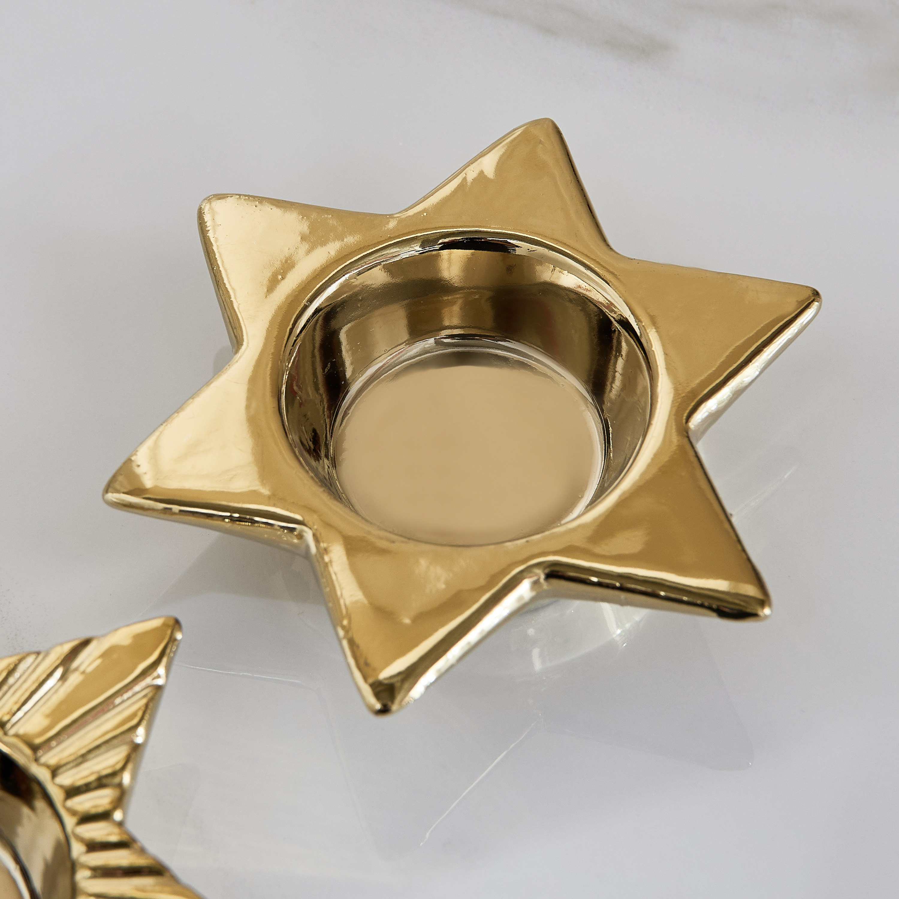 طقم حاملات شموع على شكل نجوم سيراميك 3 قطع دوك من سانسا - 11.5x10x2.5 سم-hbxlivingroom-decorandaccessories-candleholders-image-5