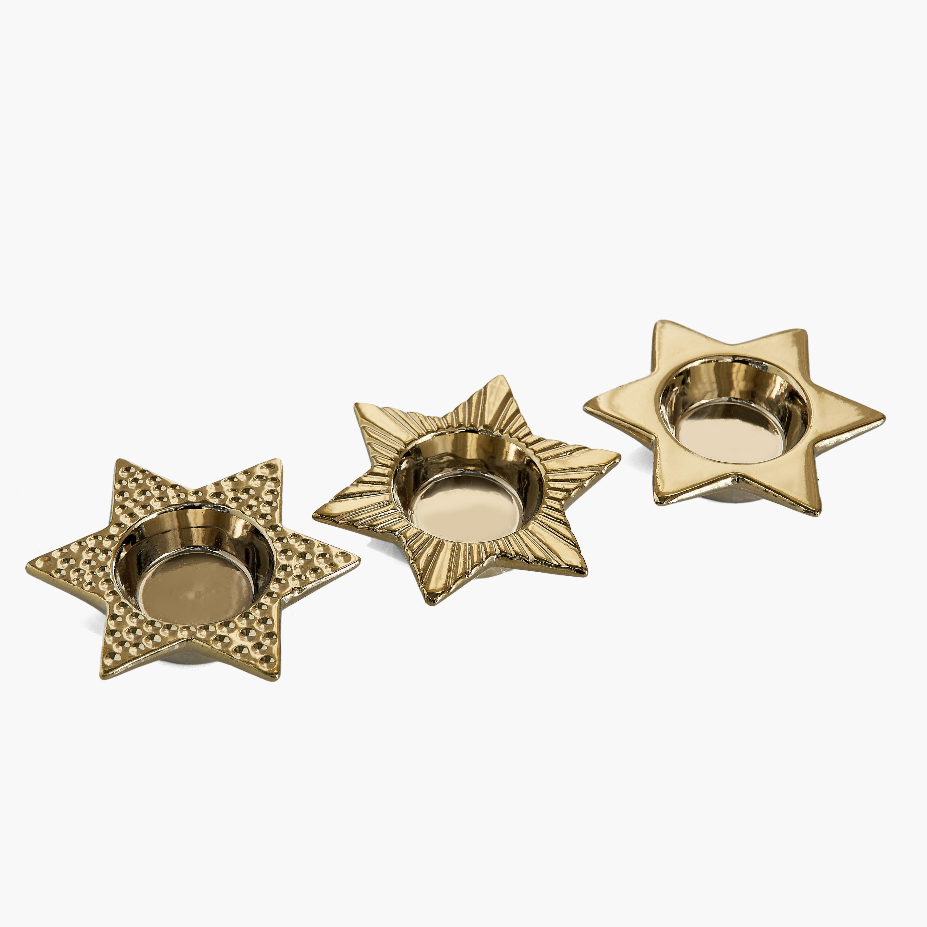 طقم حاملات شموع على شكل نجوم سيراميك 3 قطع دوك من سانسا - 11.5x10x2.5 سم-hbxlivingroom-decorandaccessories-candleholders-image-7