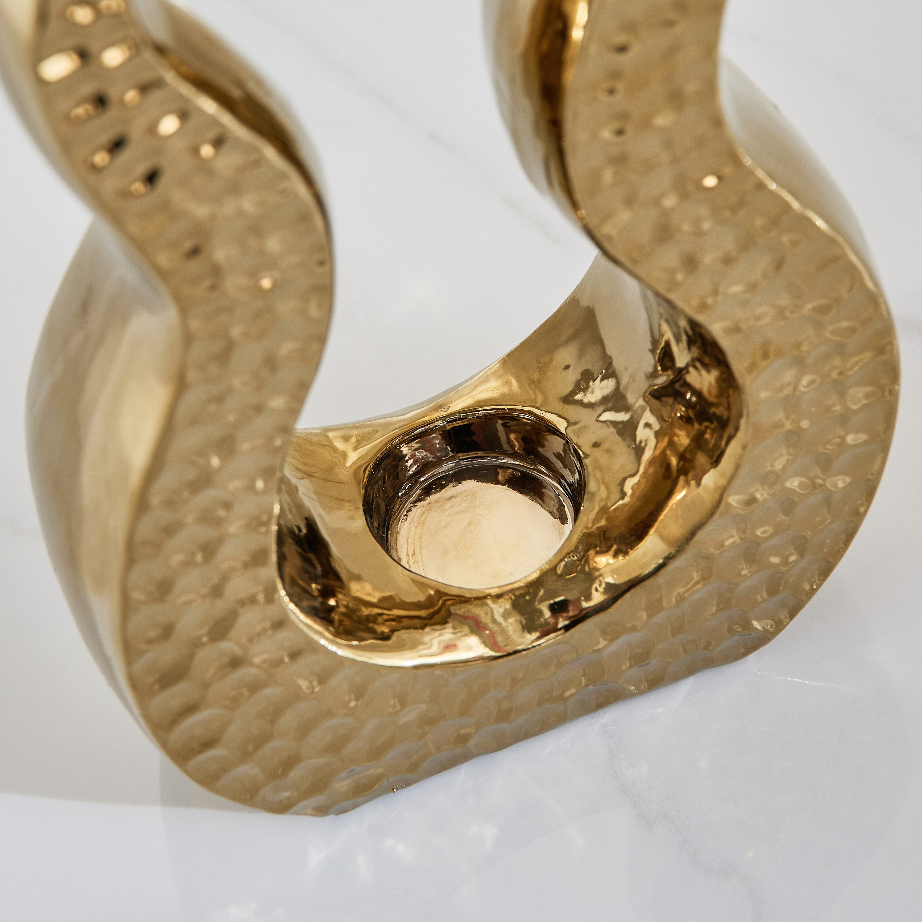 حامل شموع سيراميك بتشطيب مطروق دوك من سانسا - 17x6x35 سم-hbxlivingroom-decorandaccessories-candleholders-image-3