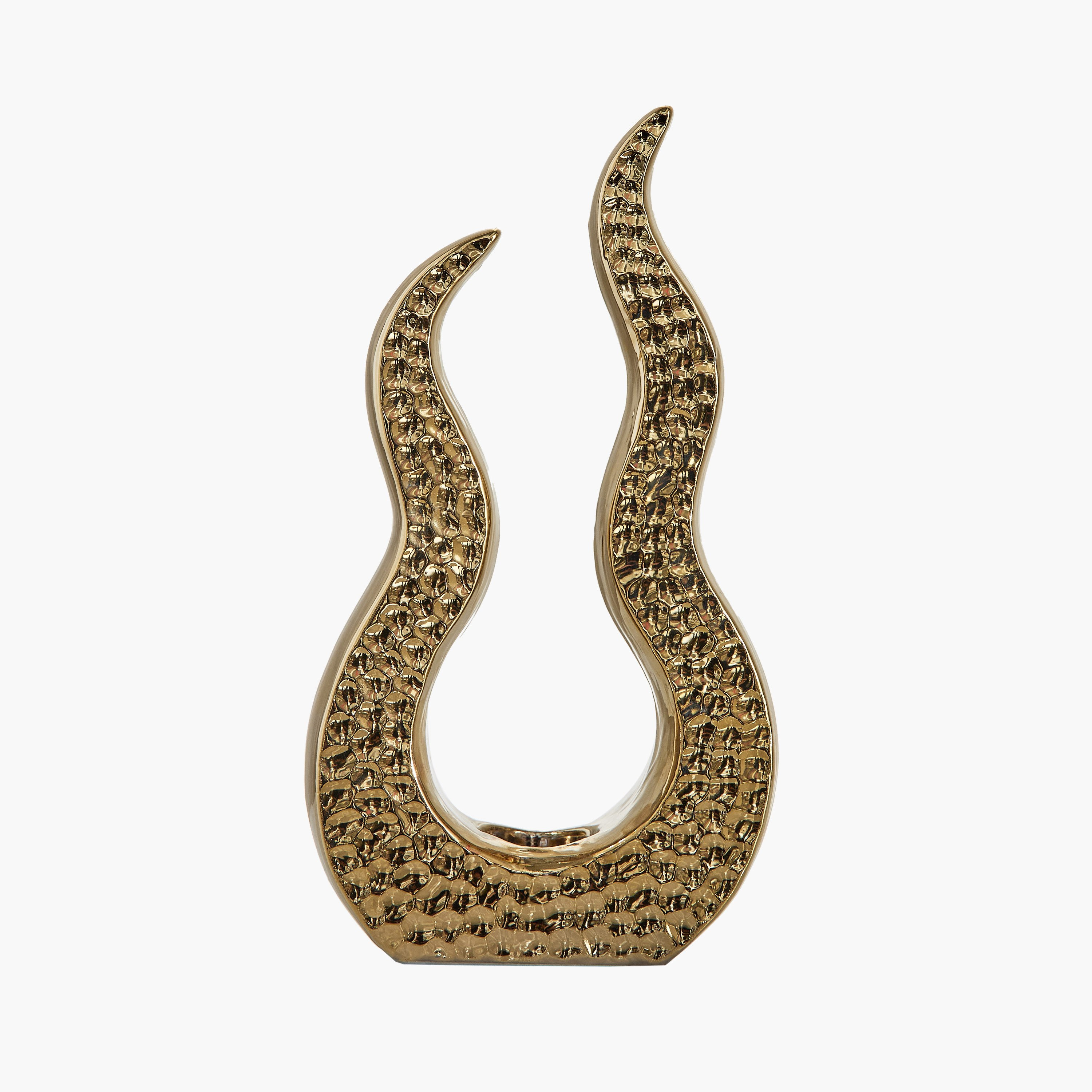 حامل شموع سيراميك بتشطيب مطروق دوك من سانسا - 17x6x35 سم-hbxlivingroom-decorandaccessories-candleholders-image-5