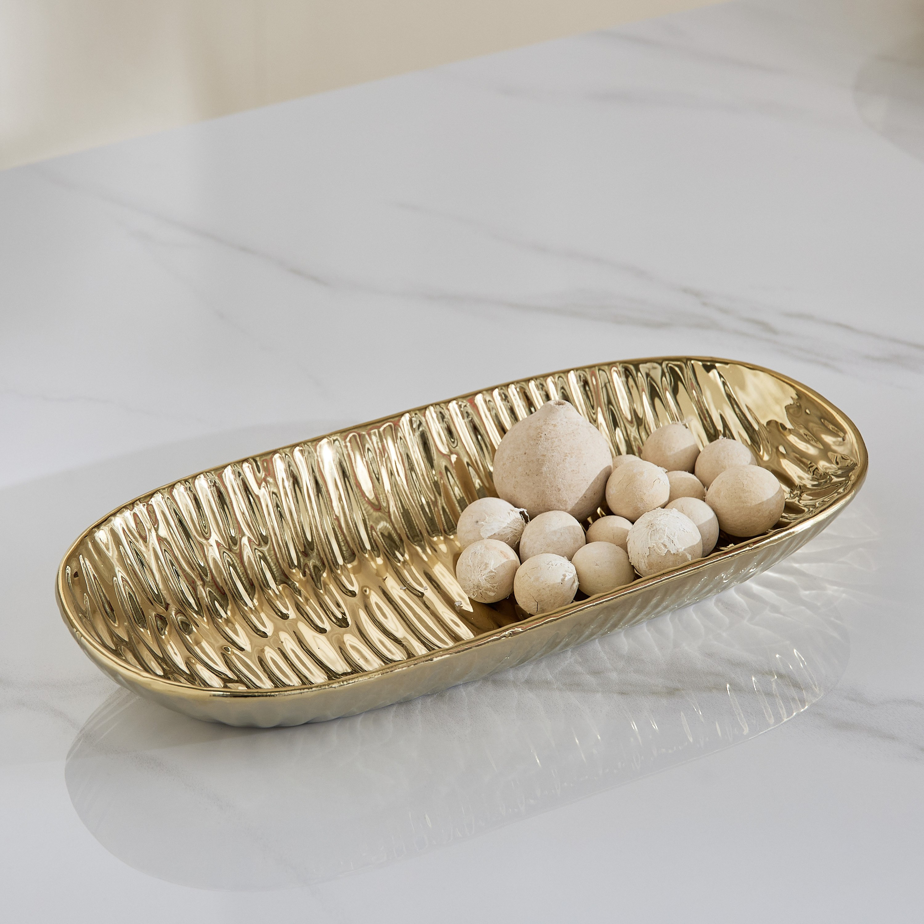 صينية ديكور مضلعة سيراميك من سانسا ديوك - 30x13.8x4 سم-hbxhomeware-hbxdecorandfurnishings-image-1