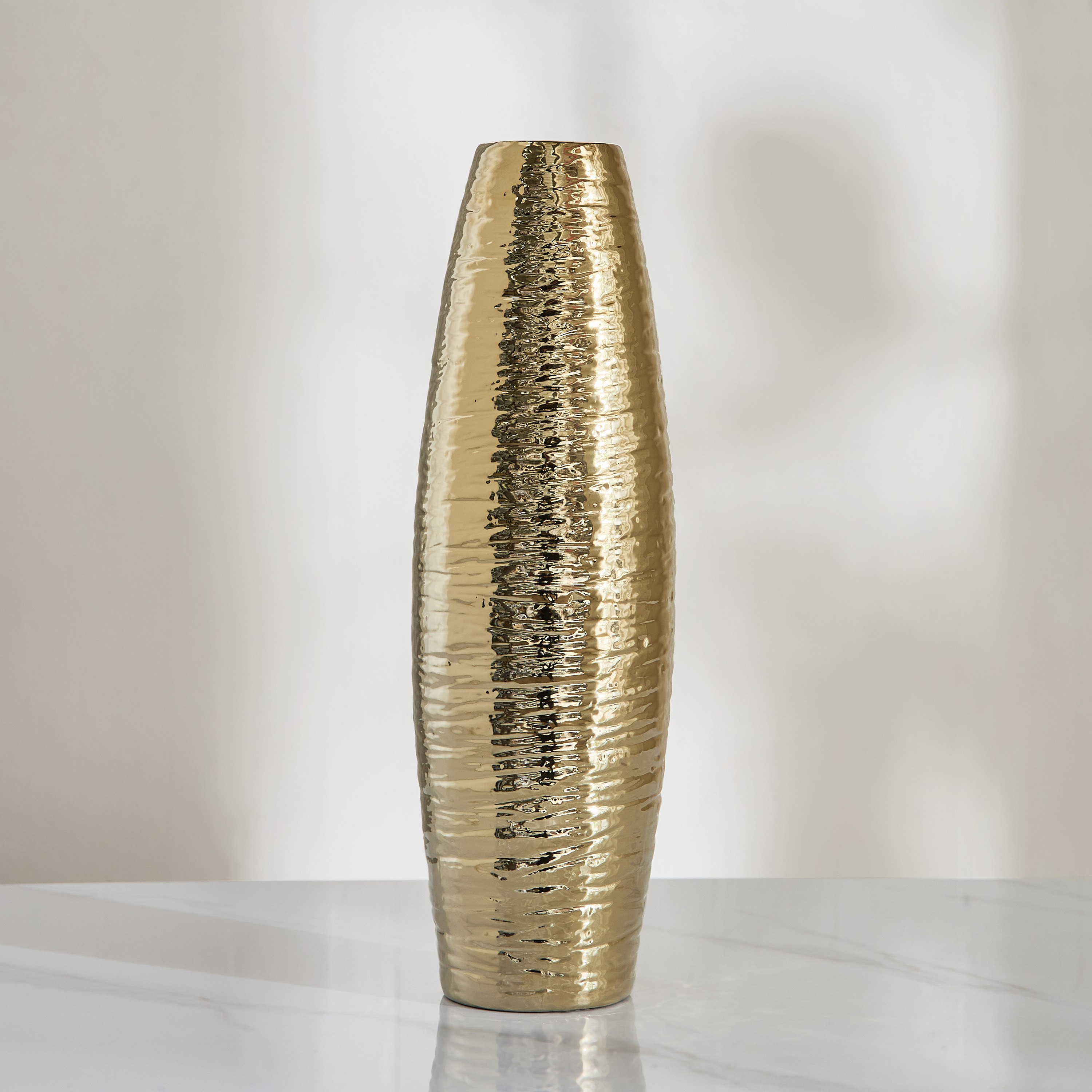 مزهرية سيراميك بارزة الملمس من سانسا ديوك - 13x13x43.5 سم-hbxbedroom-decorandaccessories-vases-image-2