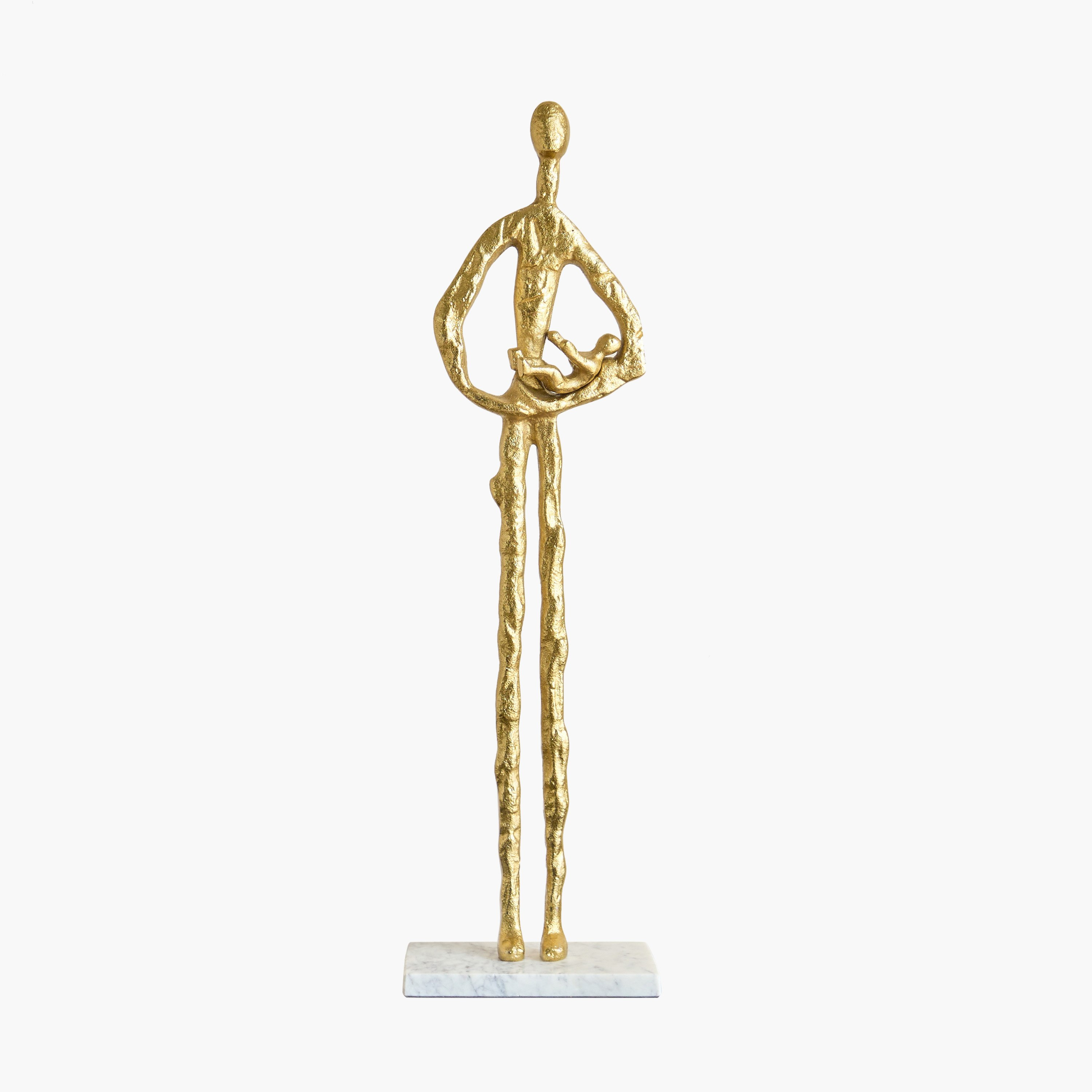 تمثال أم وطفلها ألومنيوم بقاعدة رخام من ستافورد ليف - 16.5x10x62.5سم-hbxhomeware-homedecor-figurinesandornaments-image-6