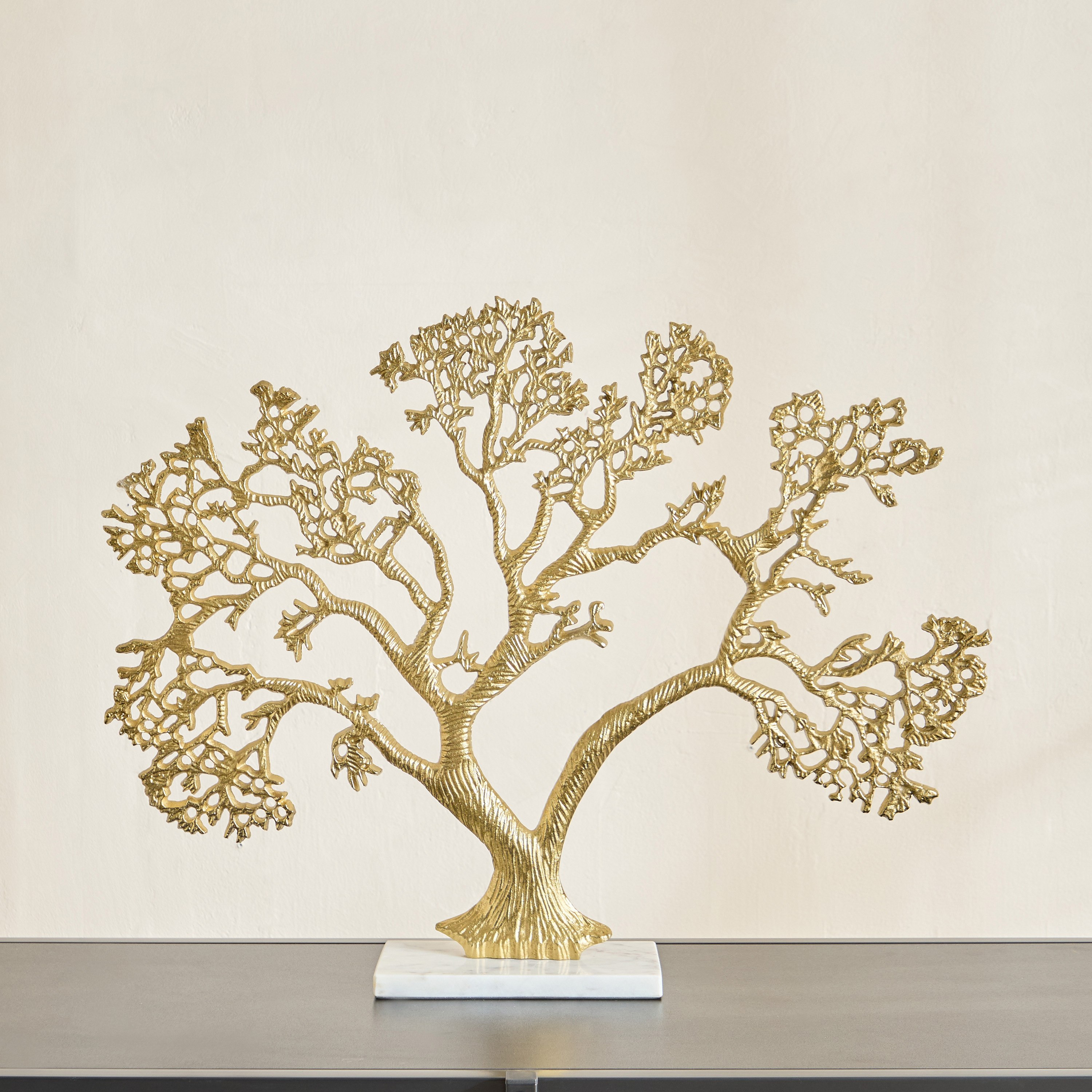 زينة ديكور ألومنيوم بتصميم شجرة من ستافورد ليف - 58x10x45 سم-hbxhomeware-homedecor-figurinesandornaments-image-1